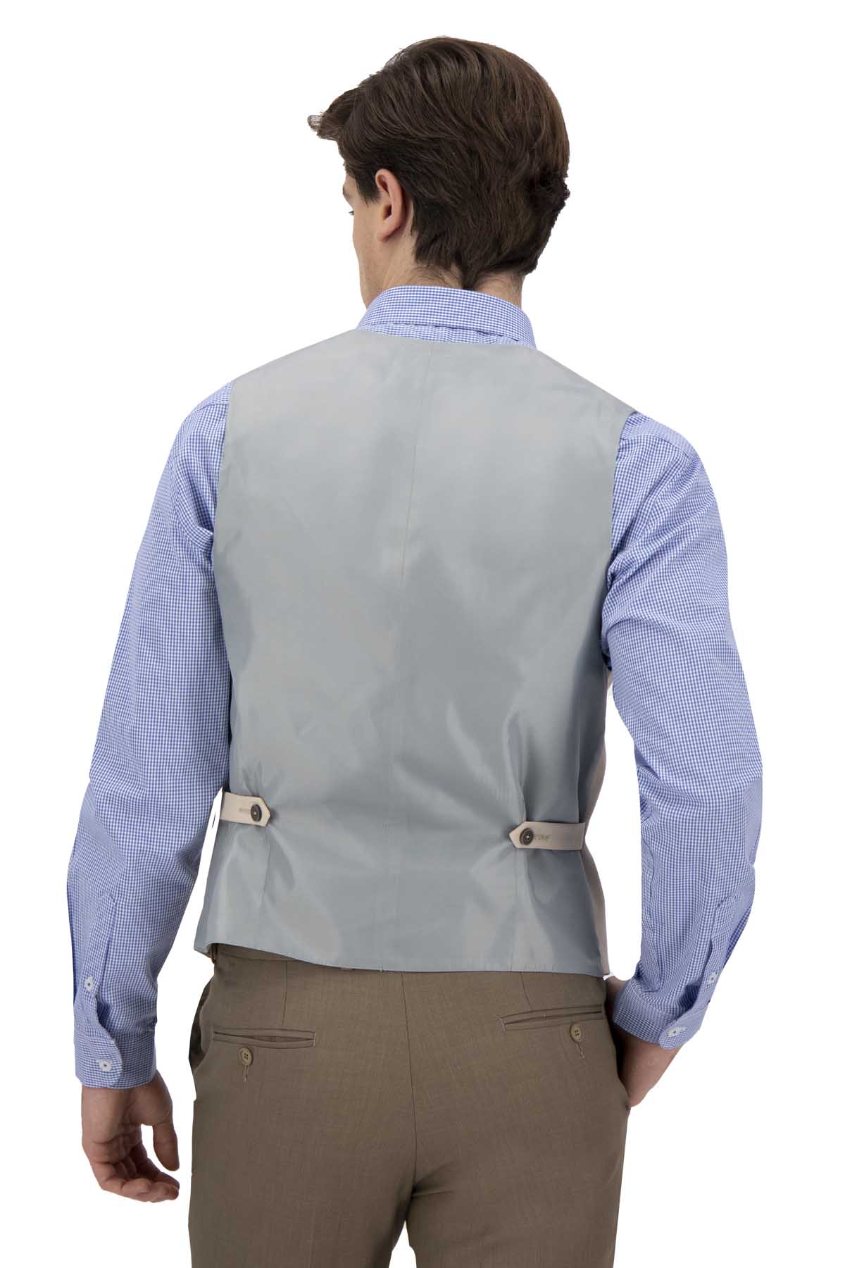 CHALECO CRUZADO BEIGE SLIM FIT LMENTAL image number 1
