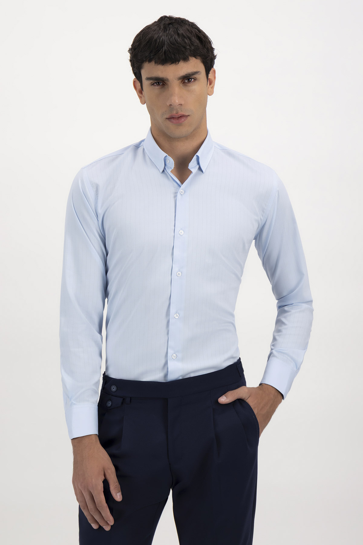 Camisa Formal Milk Touch Slim Fit image number 0