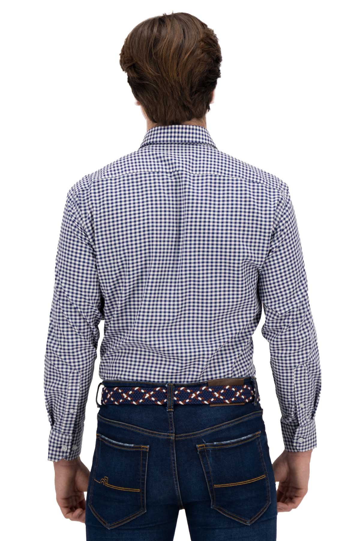 CAMISA CASUAL AZUL NAVY CONTEMPORARY FIT LAMBERTI image number 1