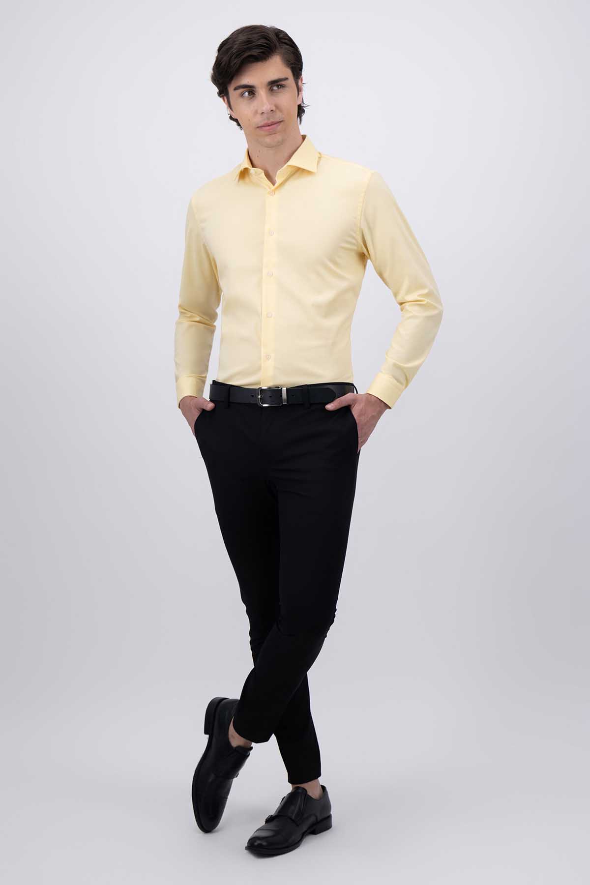 CAMISA AMARILLO SLIM FIT LMENTAL image number 0
