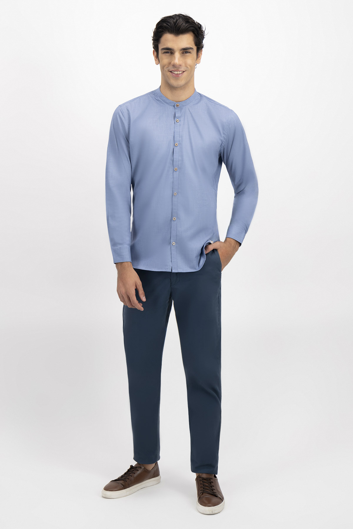 CAMISA CASUAL TLAOLLI SLIM FIT MENS FASHION image number 3