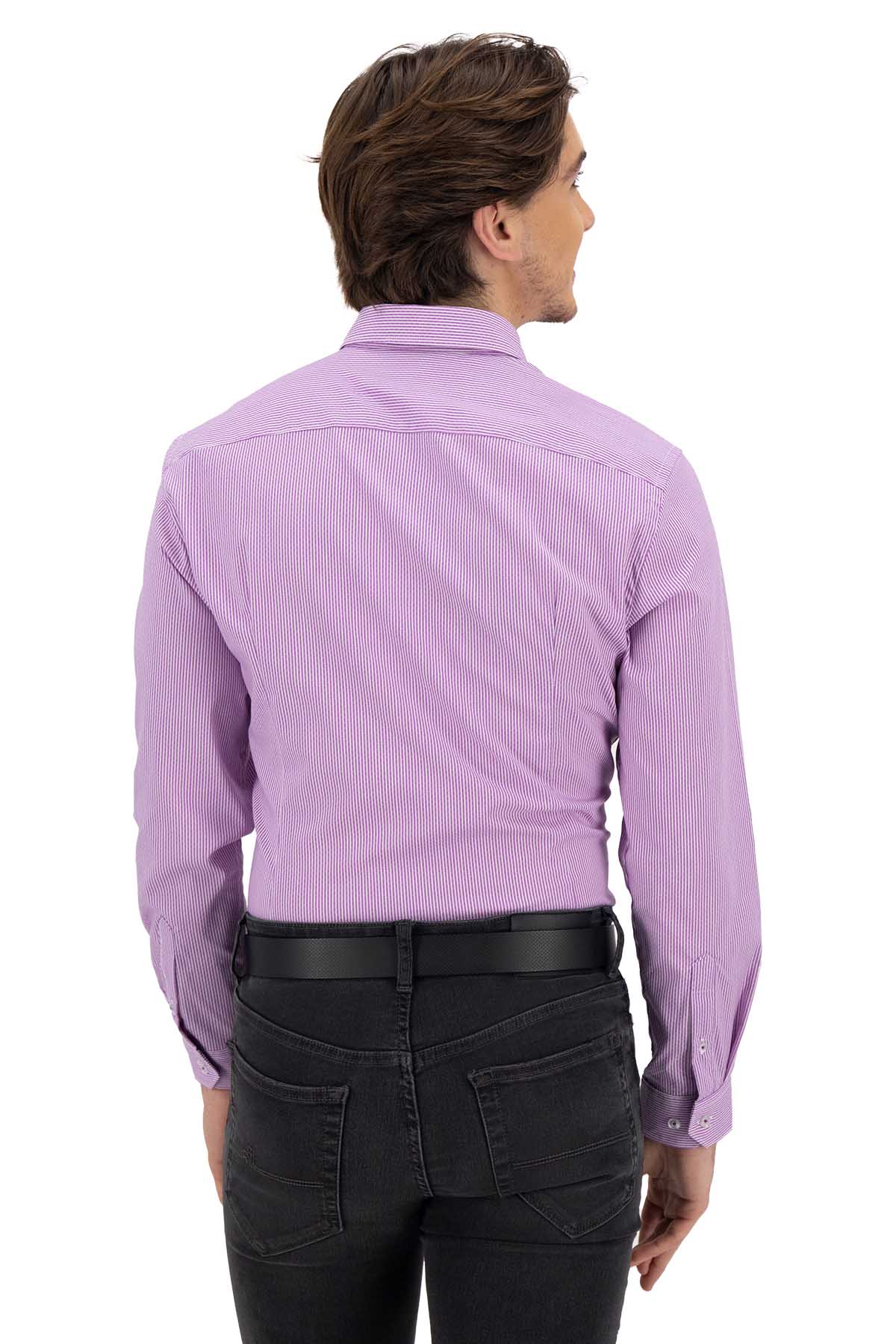 CAMISA CASUAL TECNO STRECH LILA SLIM FIT LMENTAL image number 2