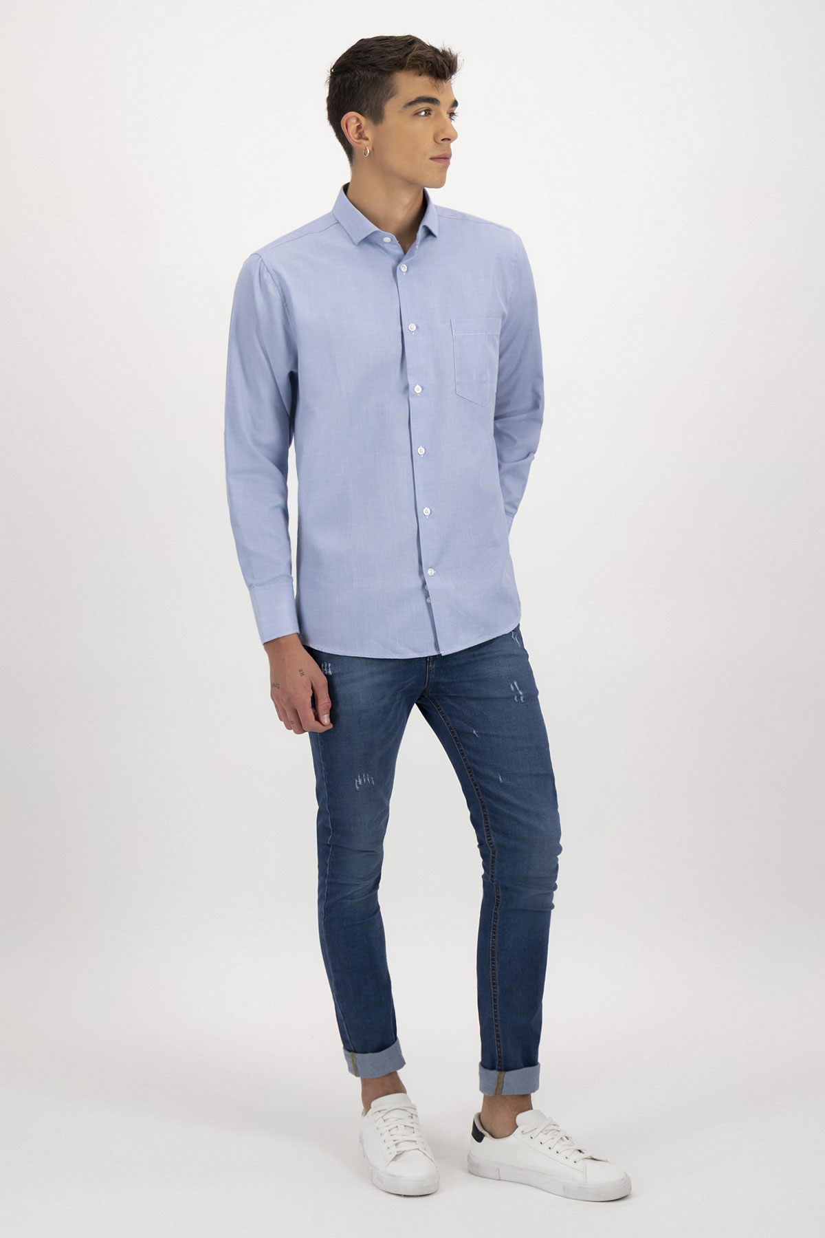 Camisa Cotton Blend Contemporary