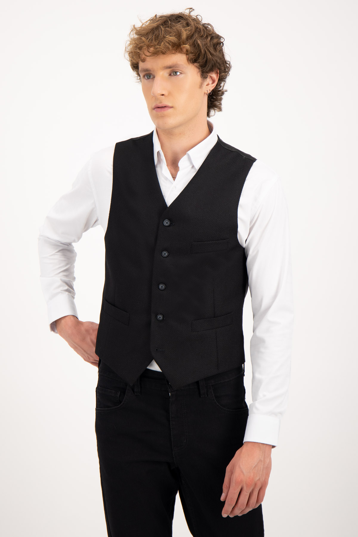 CHALECO FORMAL FRESCO DI LANA CONTEMPORARY FIT LAMBERTI image number 0