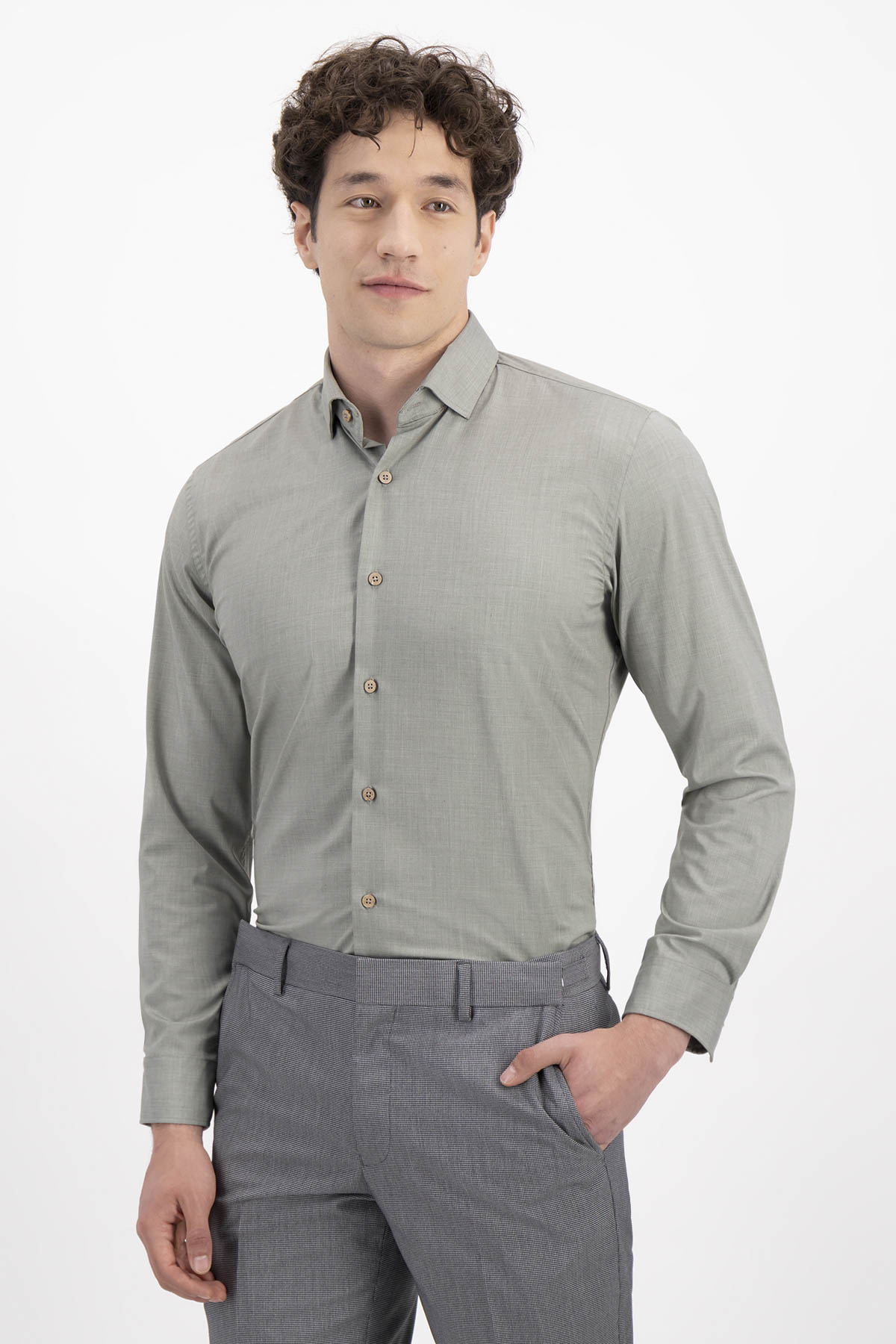 CAMISA CASUAL TLAOLLI SLIM FIT MENS FASHION image number 0