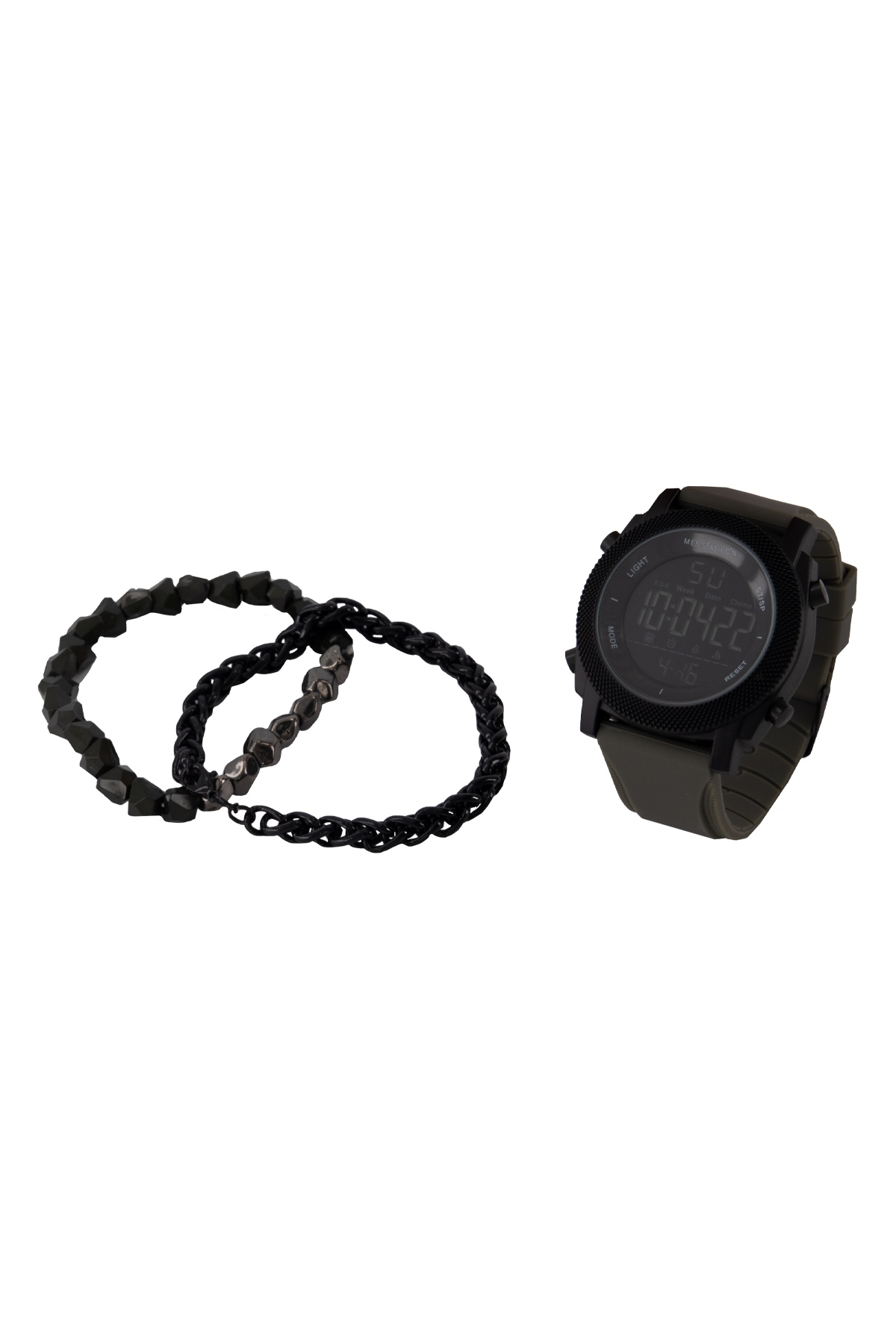 KIT RELOJ COLOR NEGRO MENS FASHION image number 2