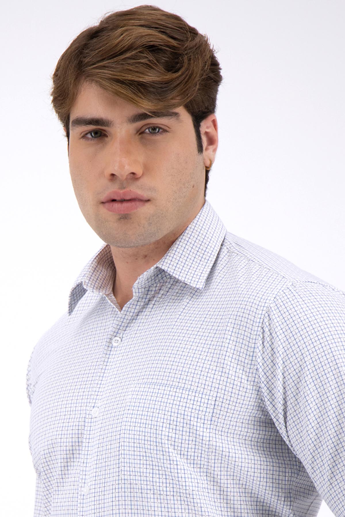 CAMISA VESTIR AZUL CONTEMPORARY FIT SONNETI UO image number null