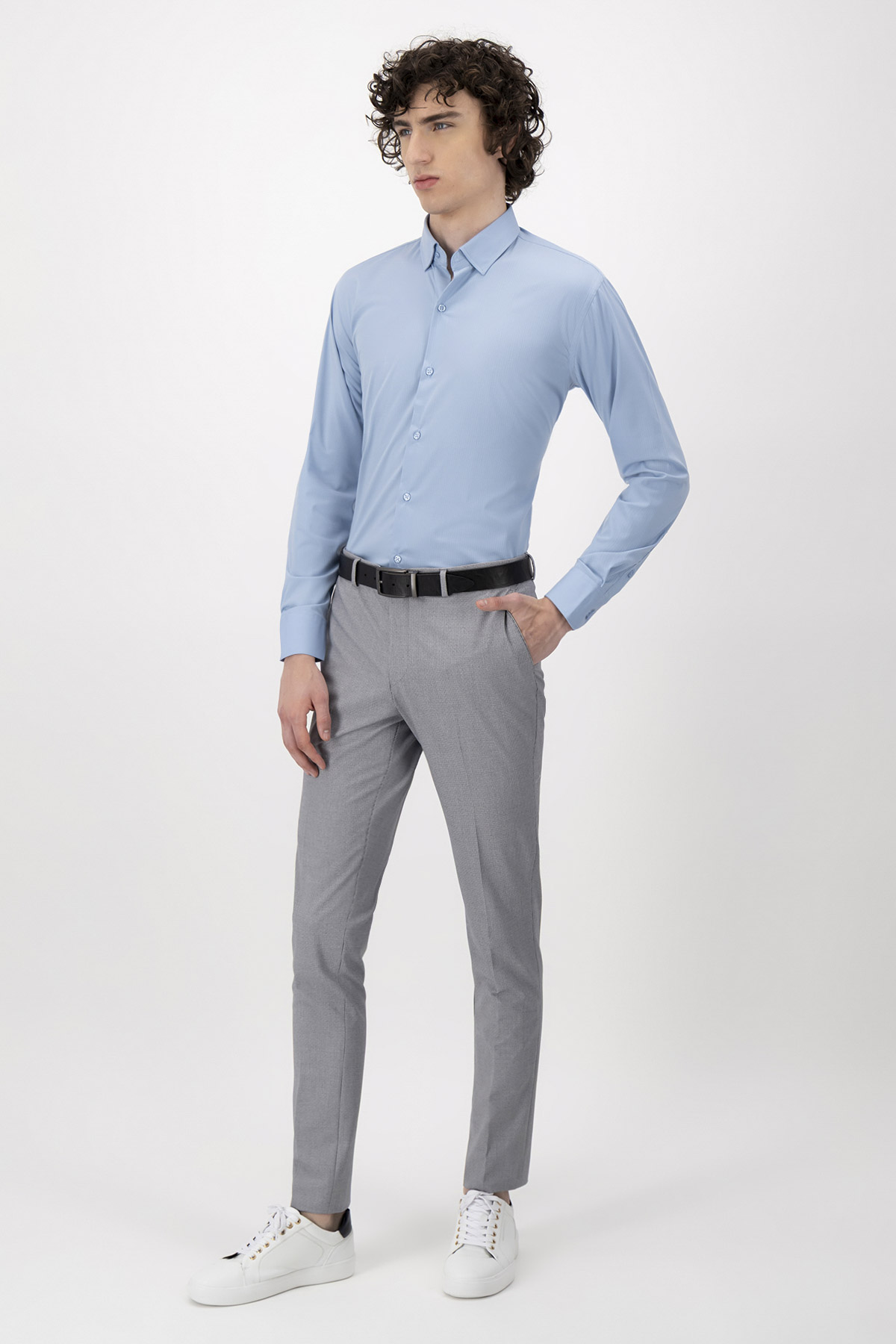 Camisa Vestir Milk Touch Slim Fit Lmental image number 3