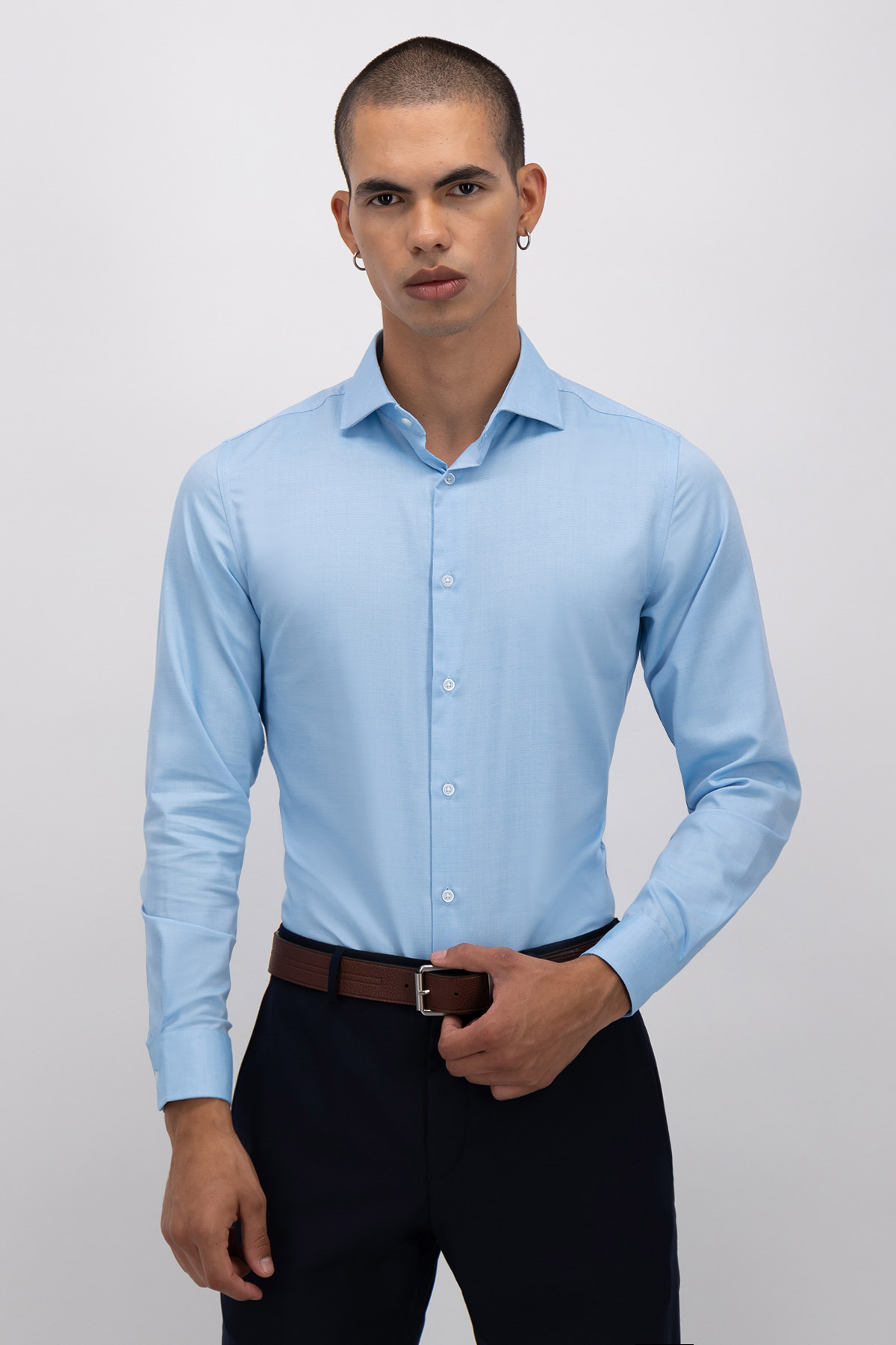 CAMISA VESTIR BAMBOO FIBER SKINNY FIT LMENTAL image number 1