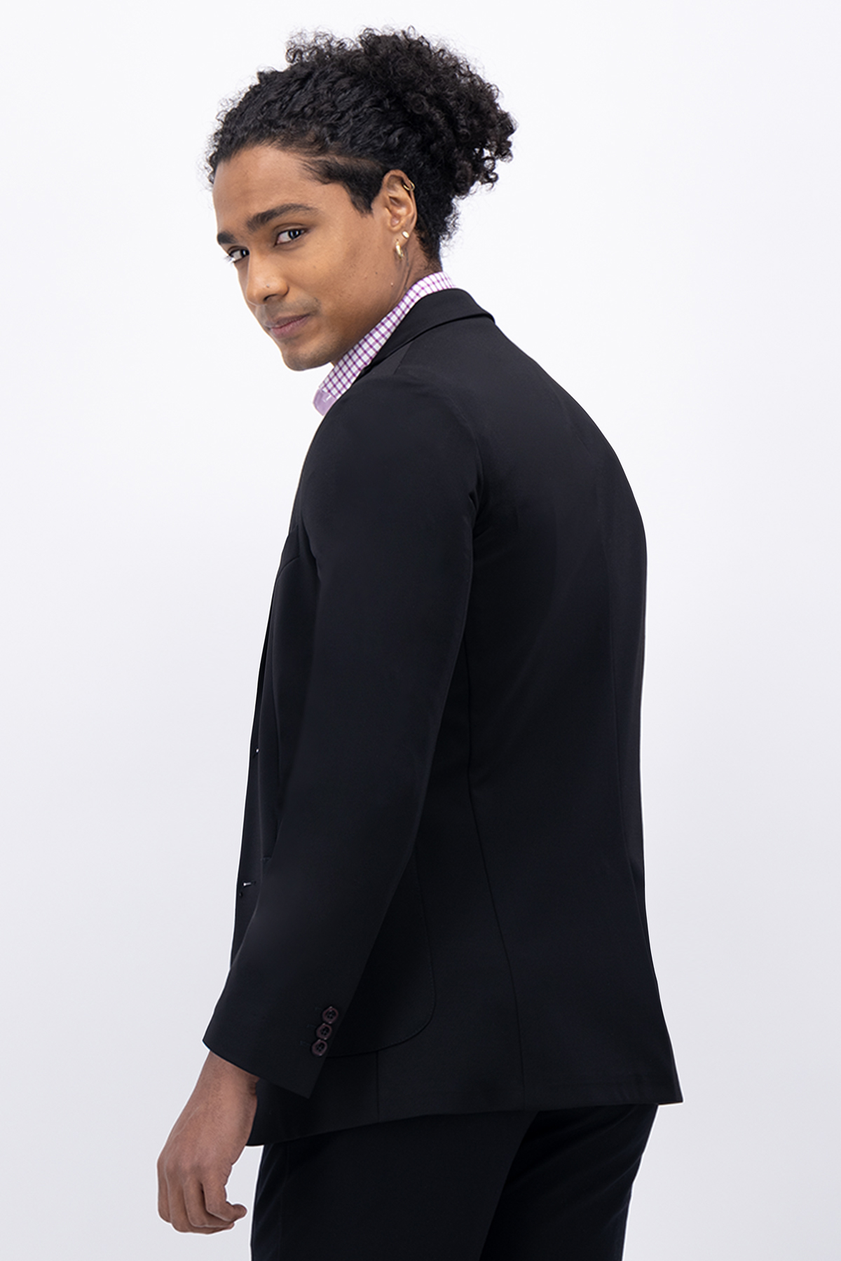 SACO SEPARATE NEGRO SLIM FIT LMENTAL image number 4