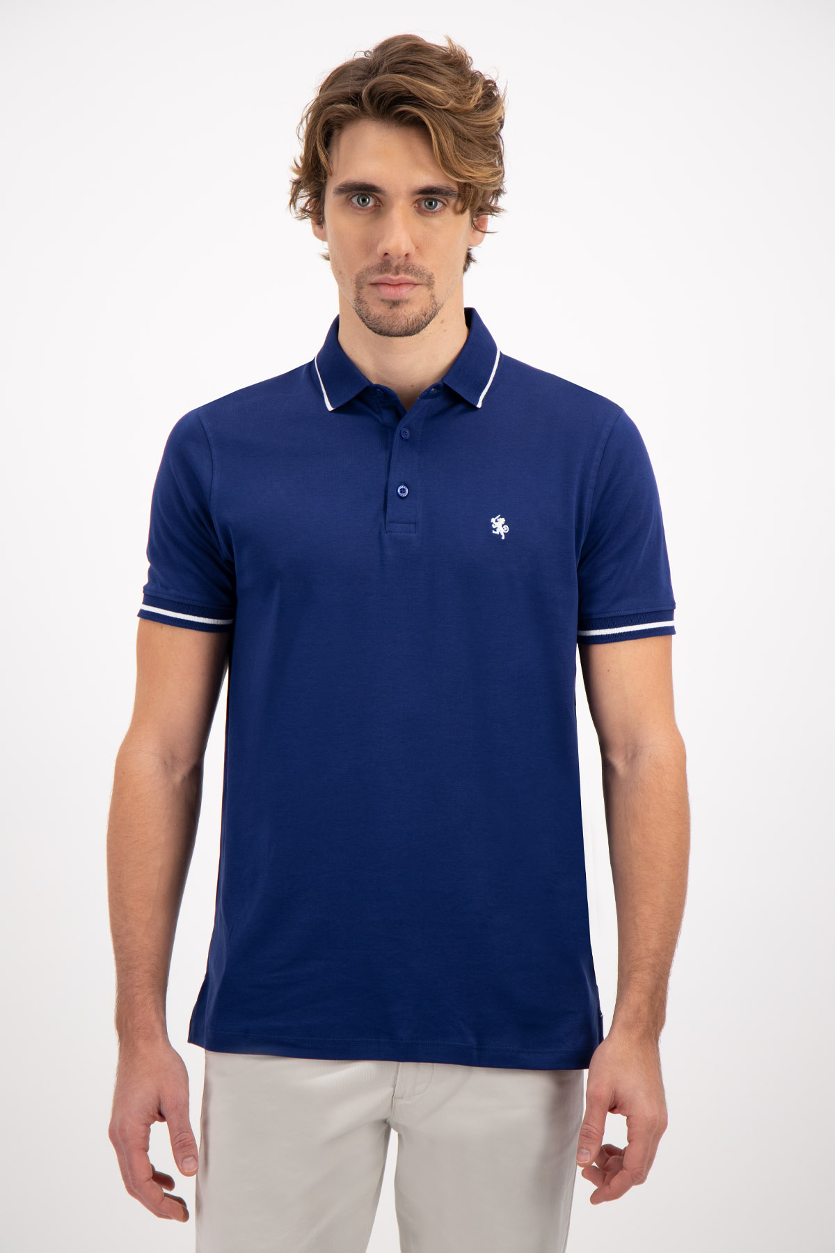 PLAYERA TIPO POLO CONTEMPORARY FIT LAMBERTI image number null