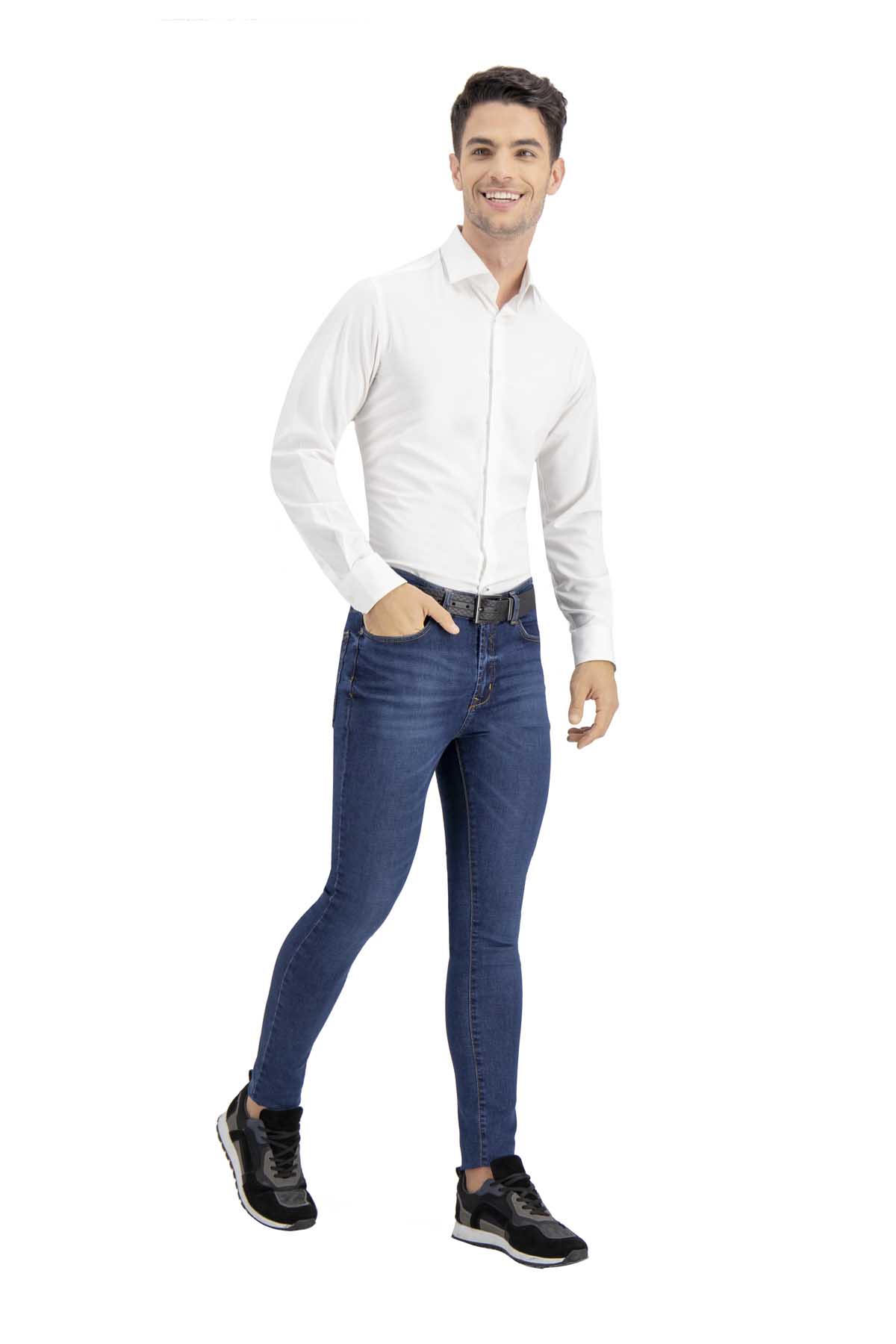 JEANS AZUL MARINO SKINNY FIT LMENTAL image number 4
