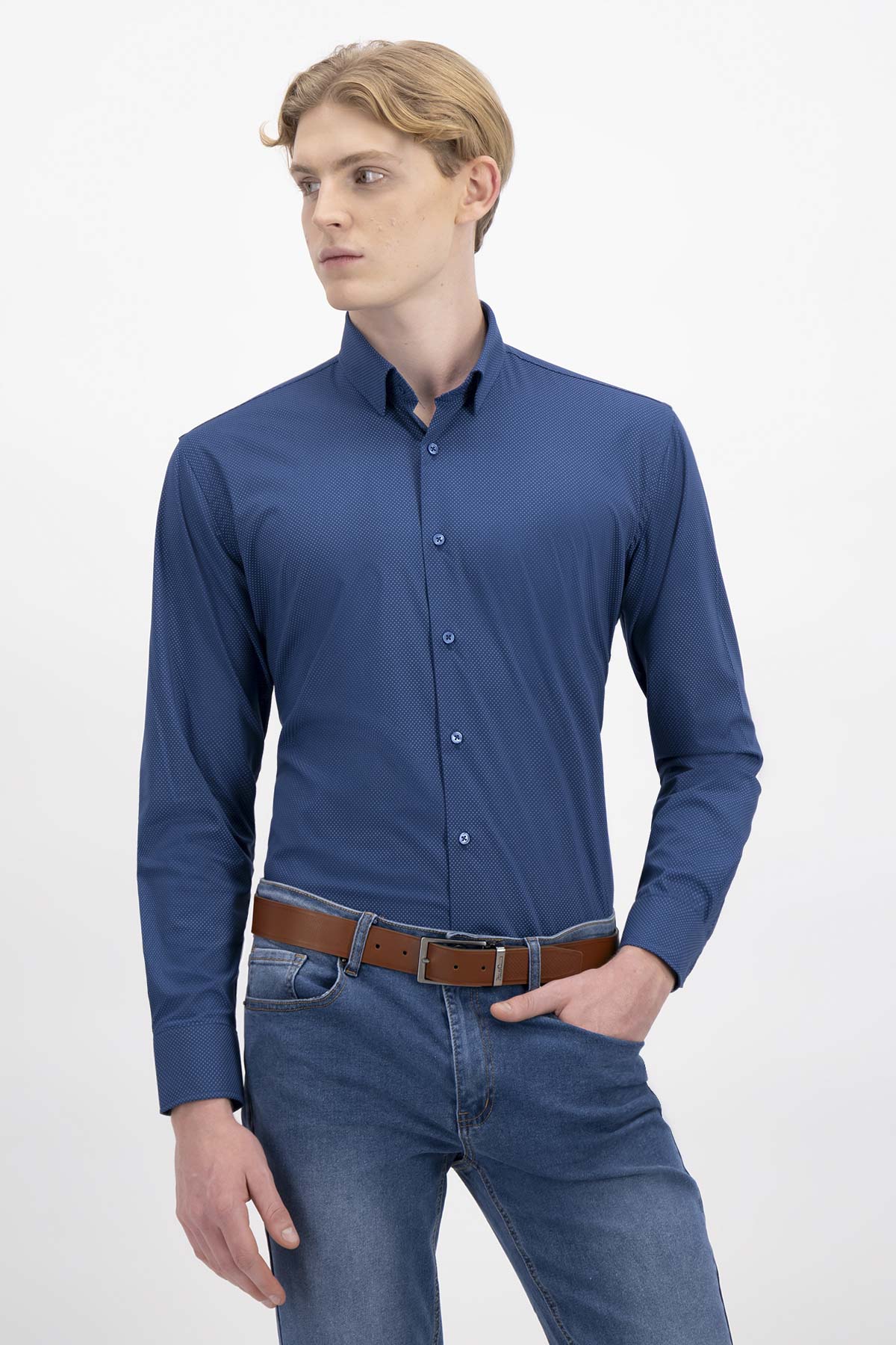 CAMISA FORMAL BAMBOO FIBER SLIM FIT LMENTAL