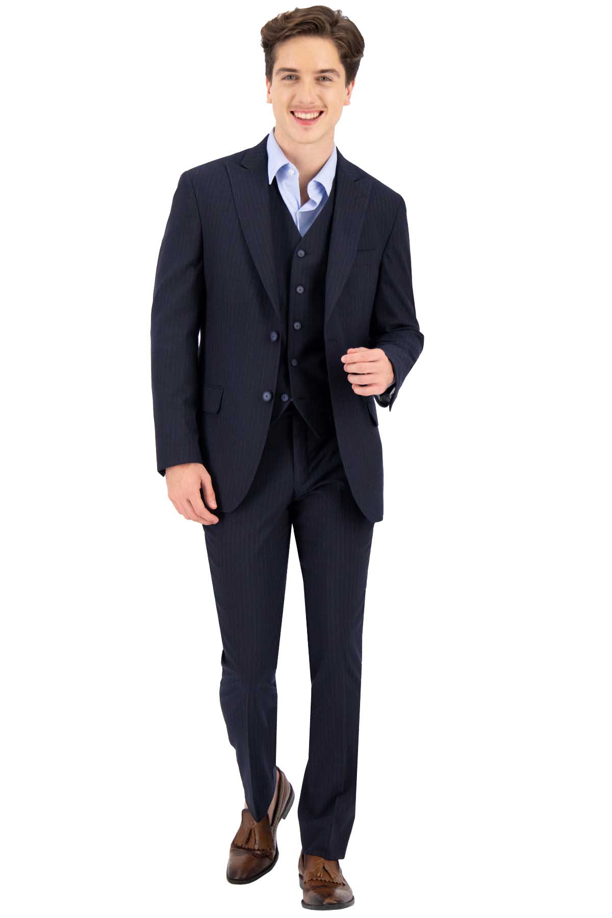 TRAJE TRIO AZUL NAVY CONTEMPORARY FIT LAMBERTI image number 0