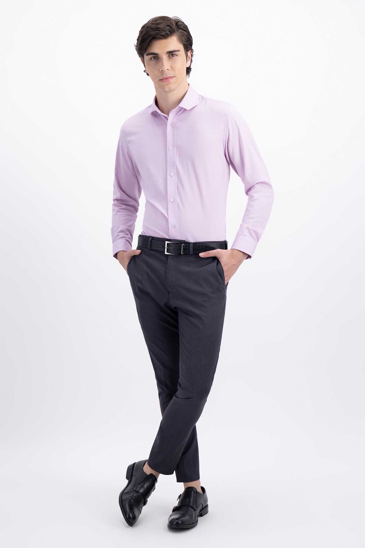 CAMISA LILA SLIM FIT LMENTAL image number 4