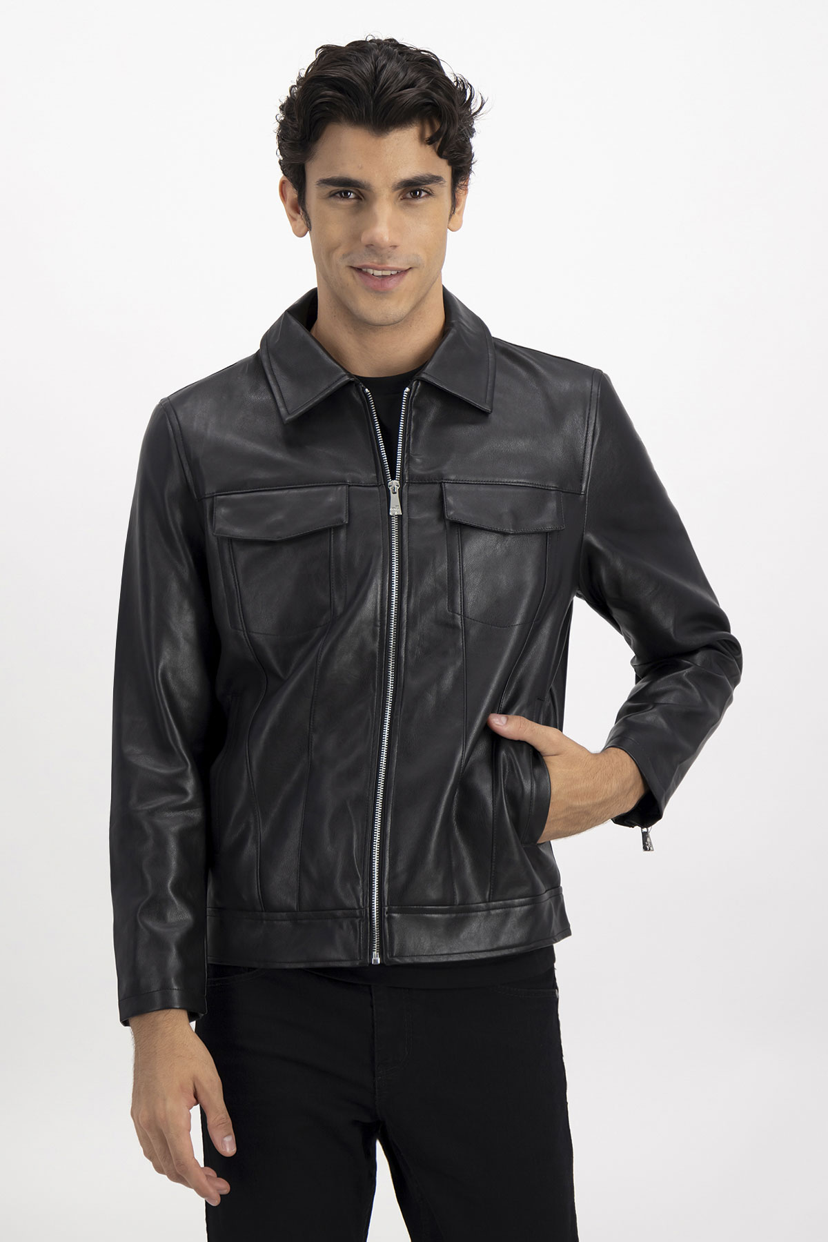 CHAMARRA SLIM FIT LMENTAL image number 0
