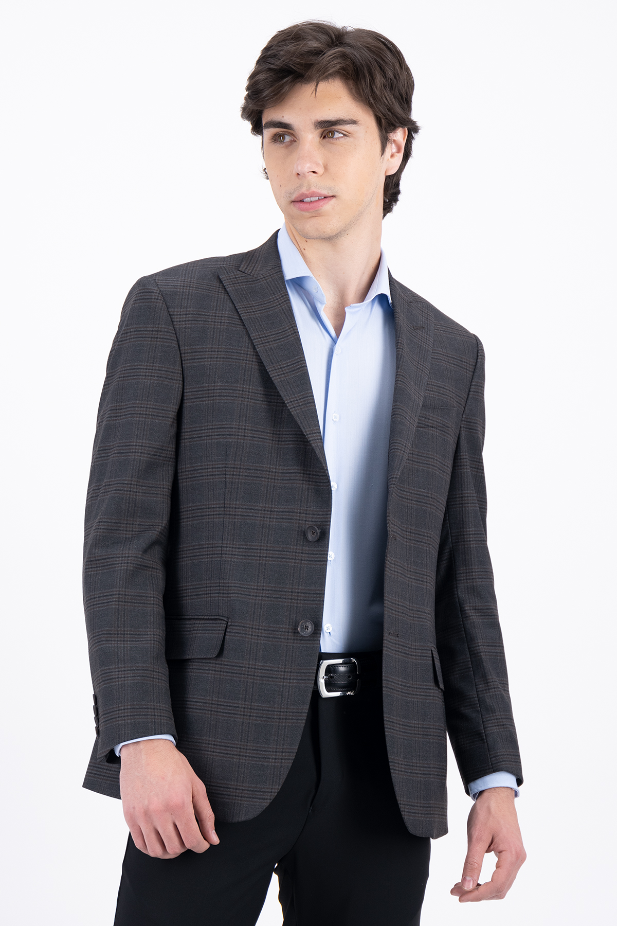 SACO CASUAL GRIS OXFORD CONTEMPORARY FIT LAMBERTI