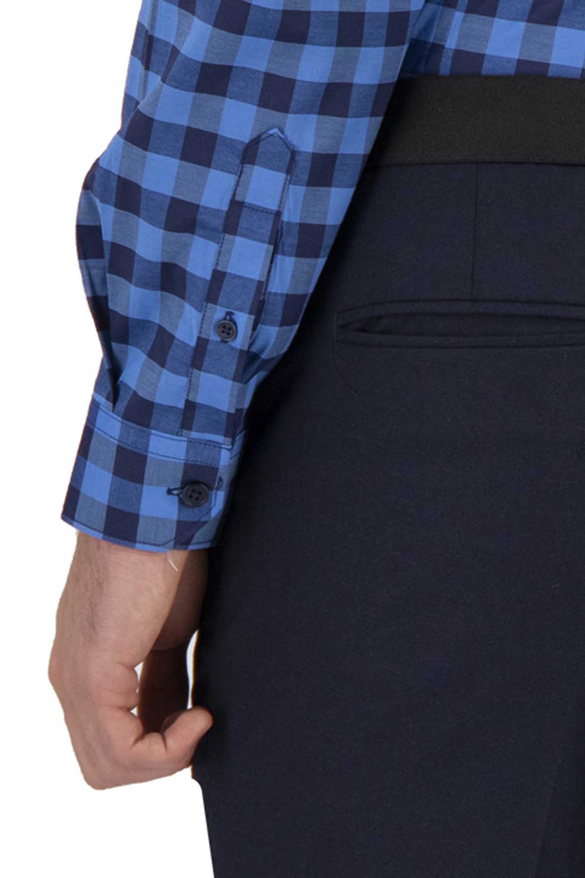 CAMISA CASUAL AZUL REY SLIM FIT LMENTAL image number 3