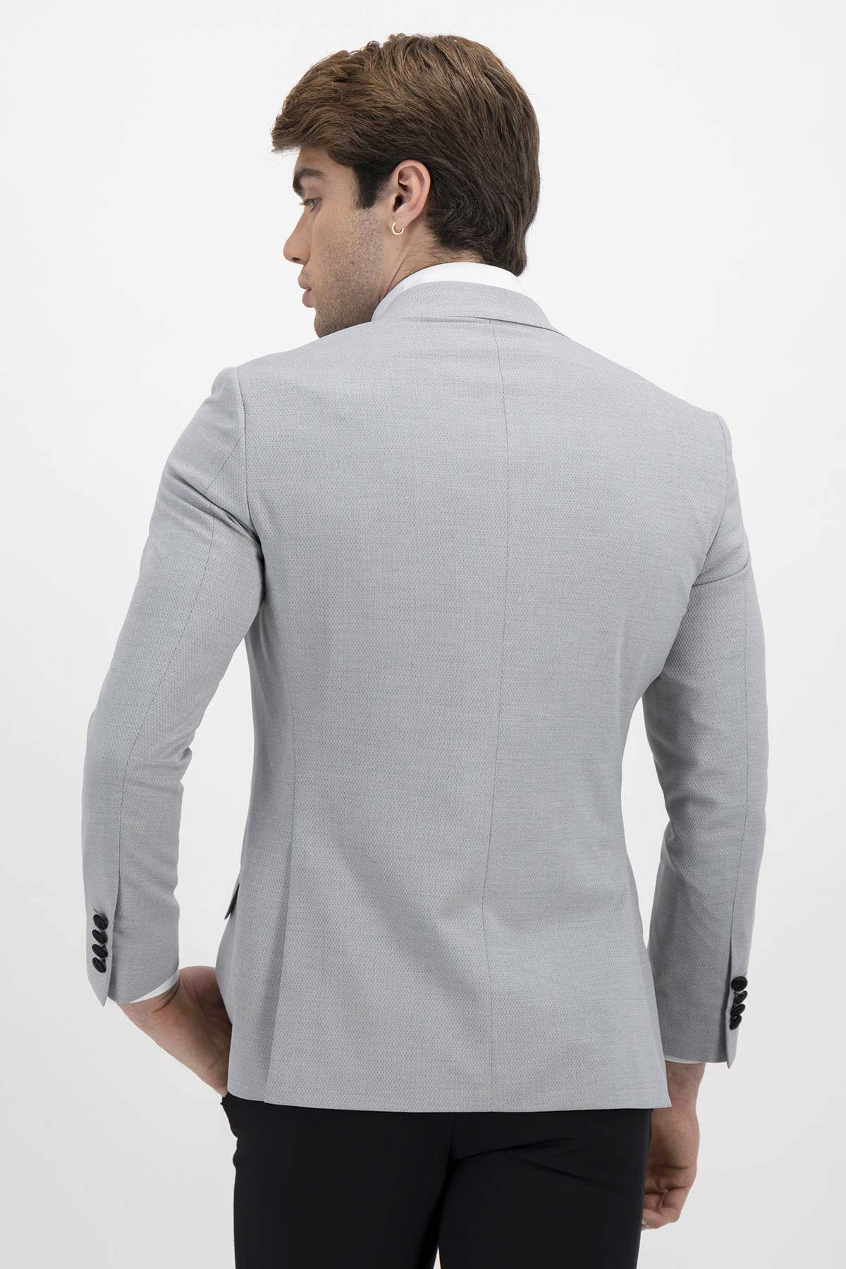 SACO SMOKING COLOR GRIS SLIM FIT LMENTAL image number 2