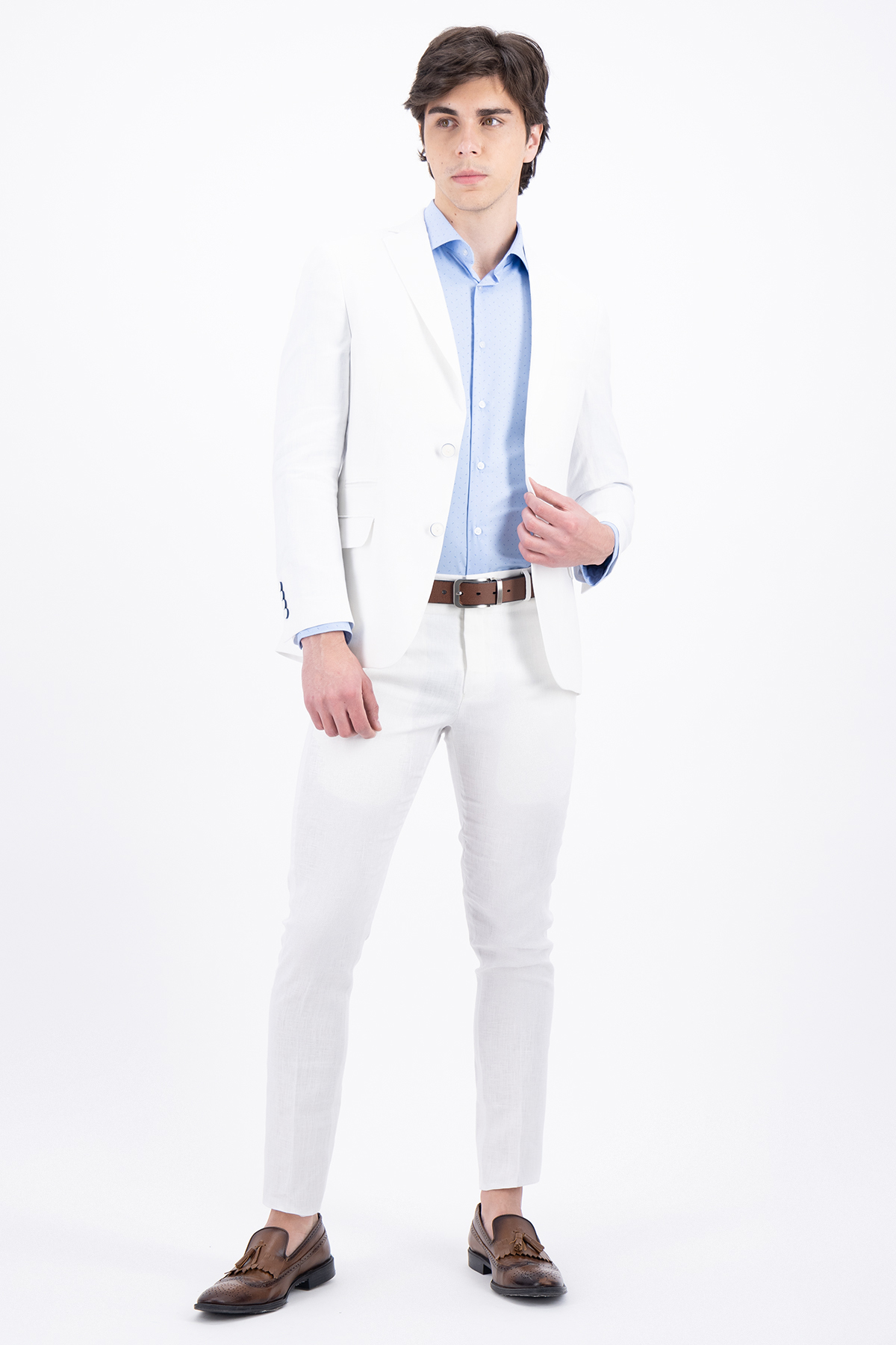 SACO SEPARATE BLANCO SLIM FIT LMENTAL image number 0