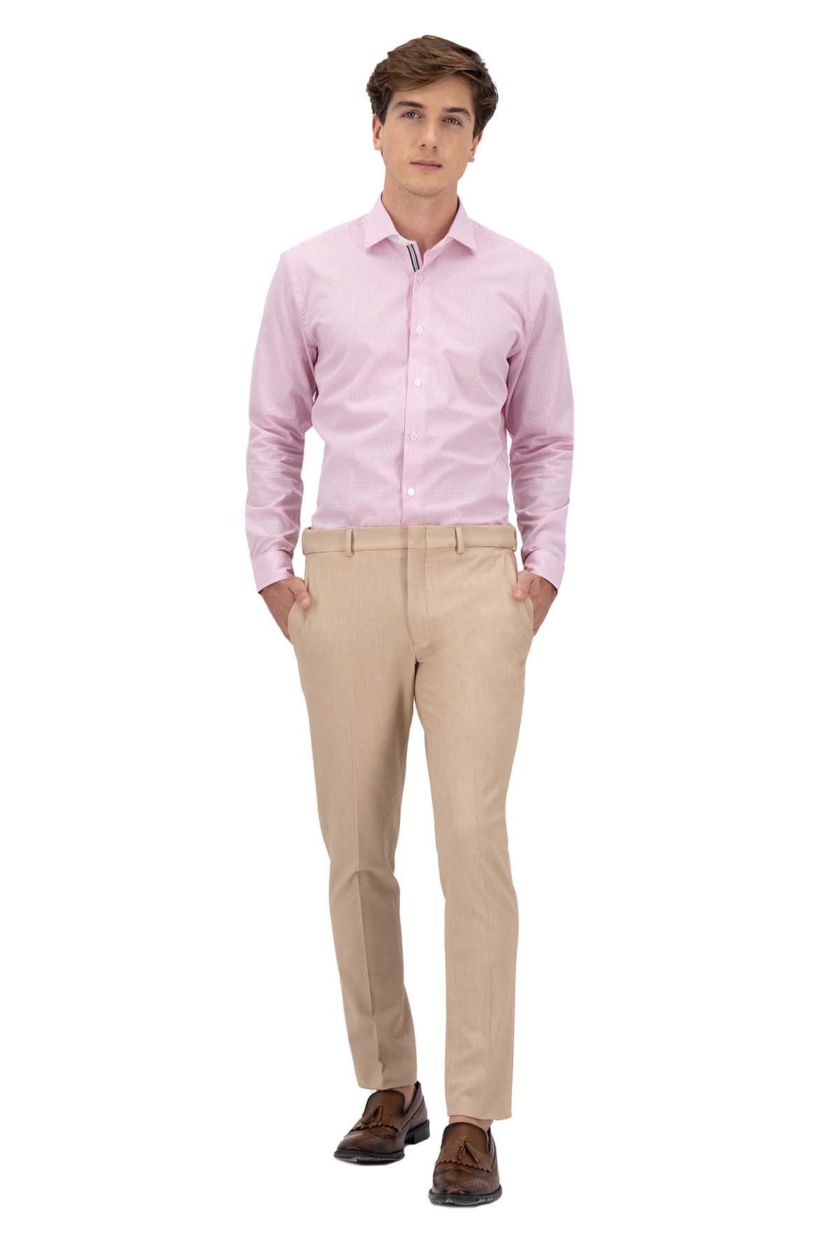 CAMISA CASUAL ROSA PASTEL SLIM FIT LMENTAL image number 4