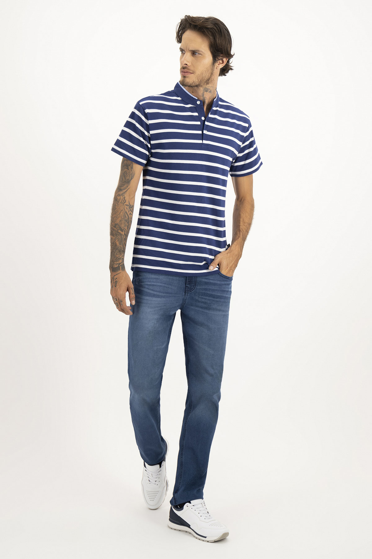 PLAYERA TIPO POLO SLIM FIT LMENTAL image number 2
