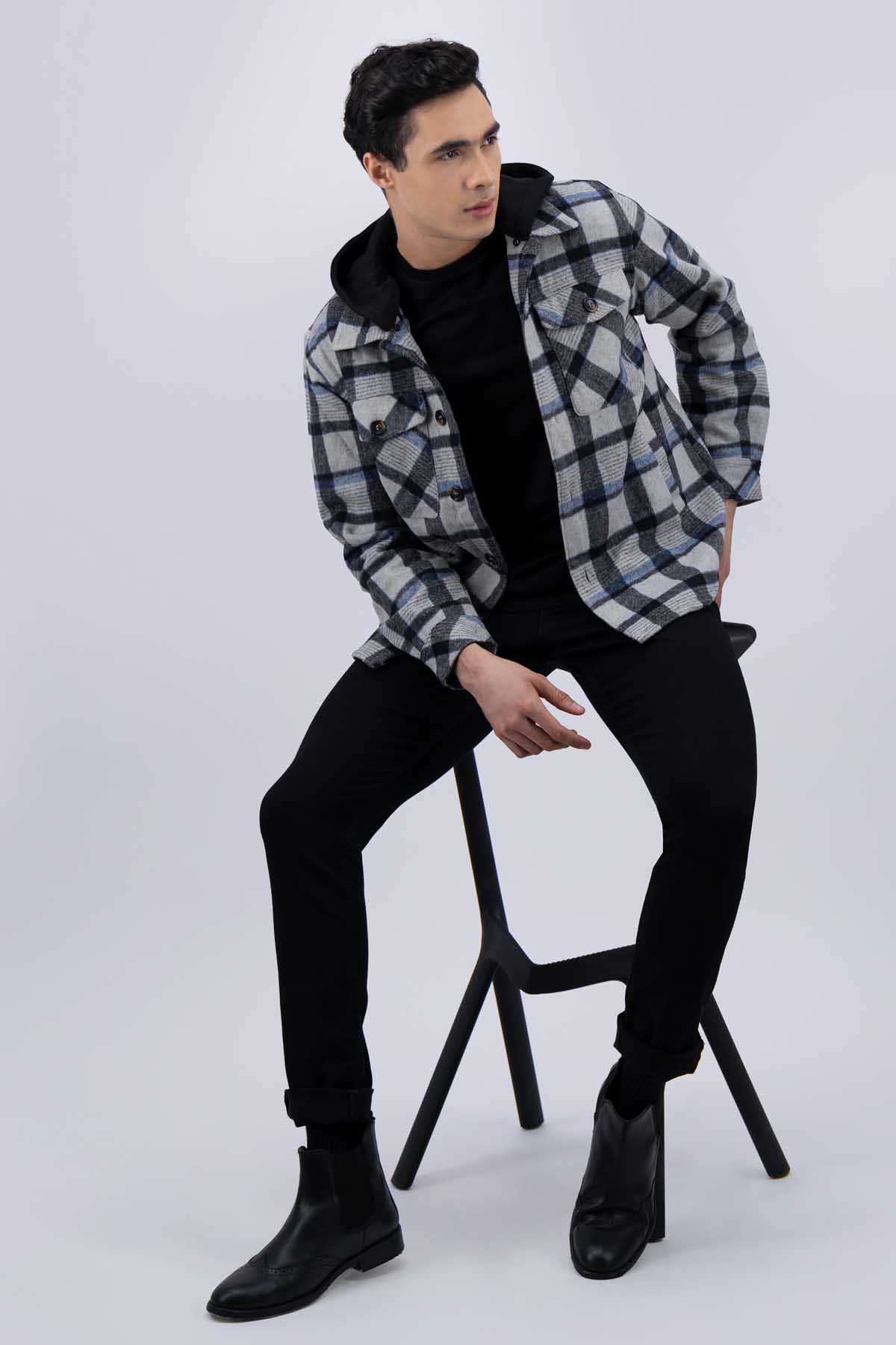 SOBRECAMISA GRIS ACERO SLIM FIT LMENTAL image number 0