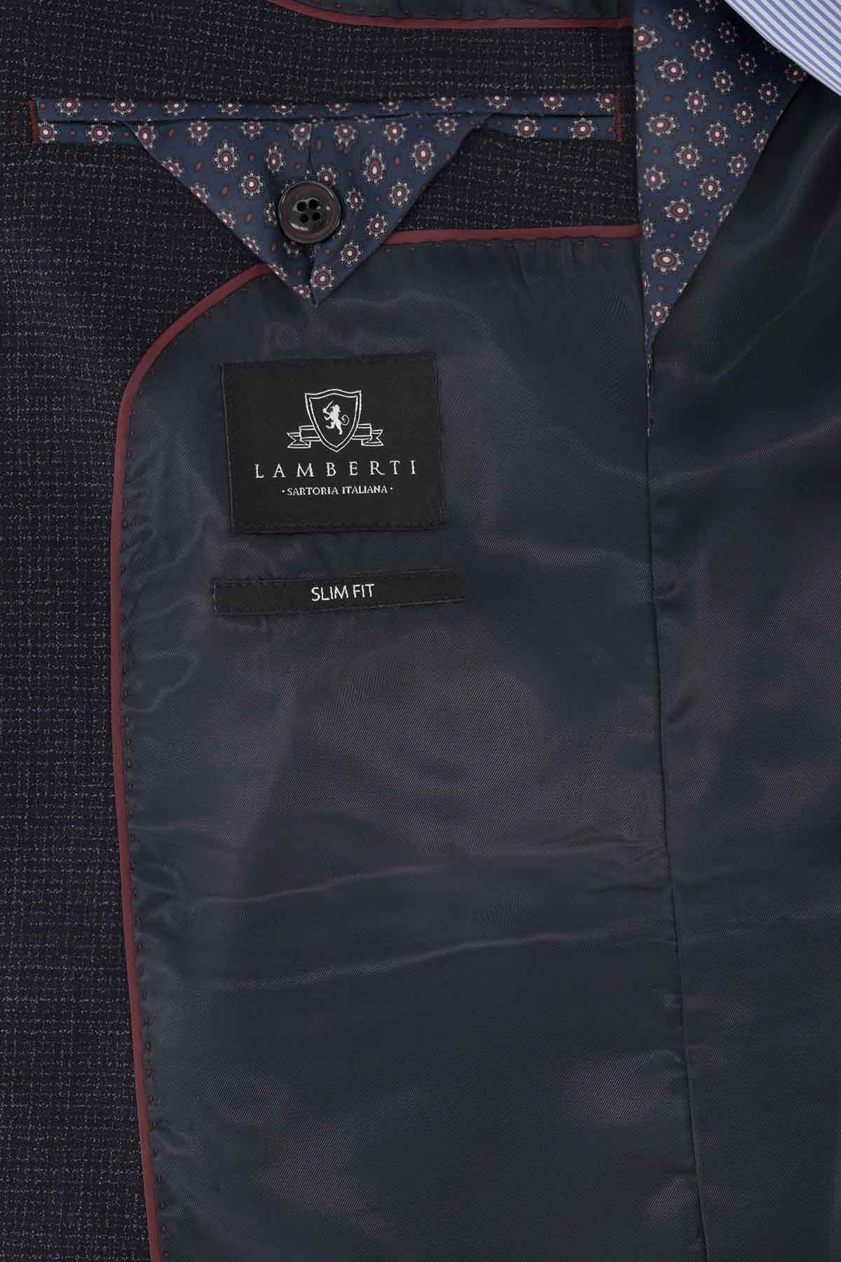 SACO CASUAL FRESCO DI LANA SLIM FIT LAMBERTI image number 4