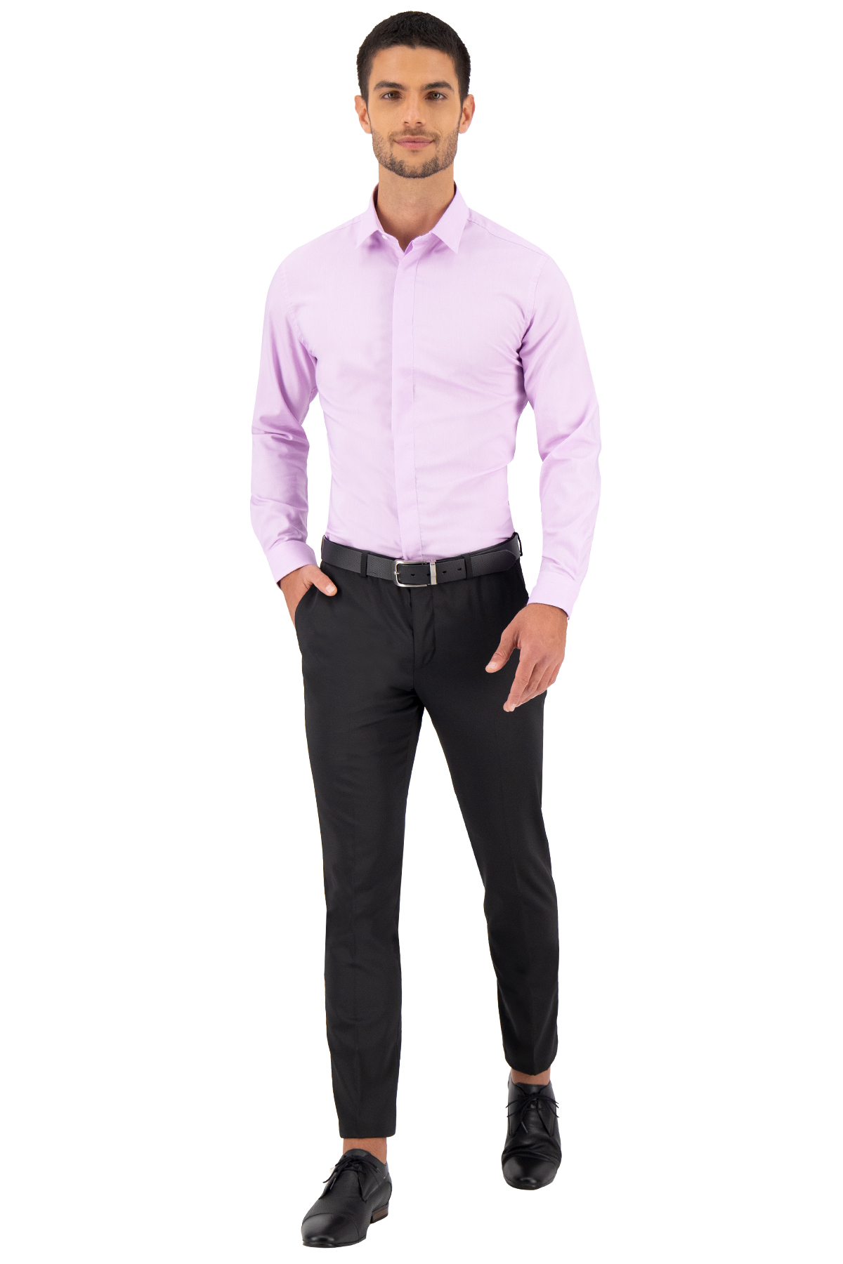 CAMISA VESTIR LILA SLIM FIT LMENTAL image number 4