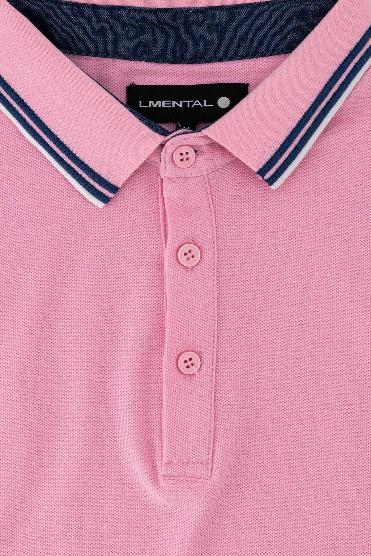 PLAYERA POLO ROSA PASTEL SLIM FIT LMENTAL image number 3