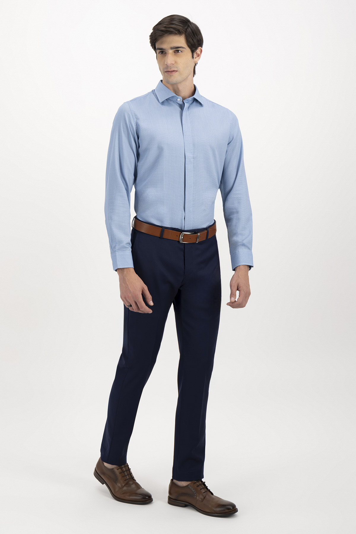 CAMISA FORMAL BAMBOO FIBER SKINNY FIT LMENTAL image number 3