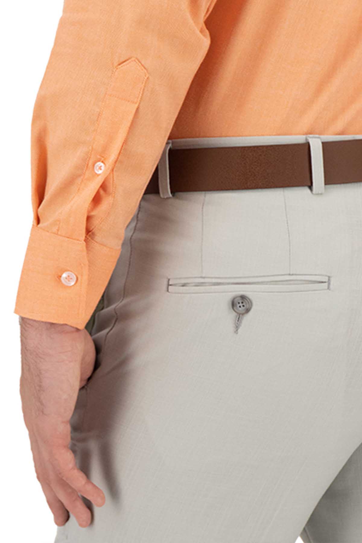 CAMISA CASUAL NARANJA CONTEMPORARY FIT LAMBERTI image number 3