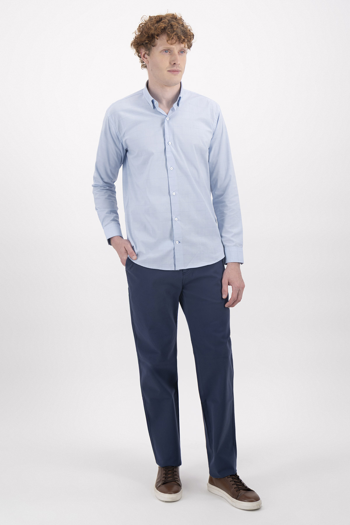PANTALÓN CASUAL CONTEMPORARY FIT LAMBERTI image number 2