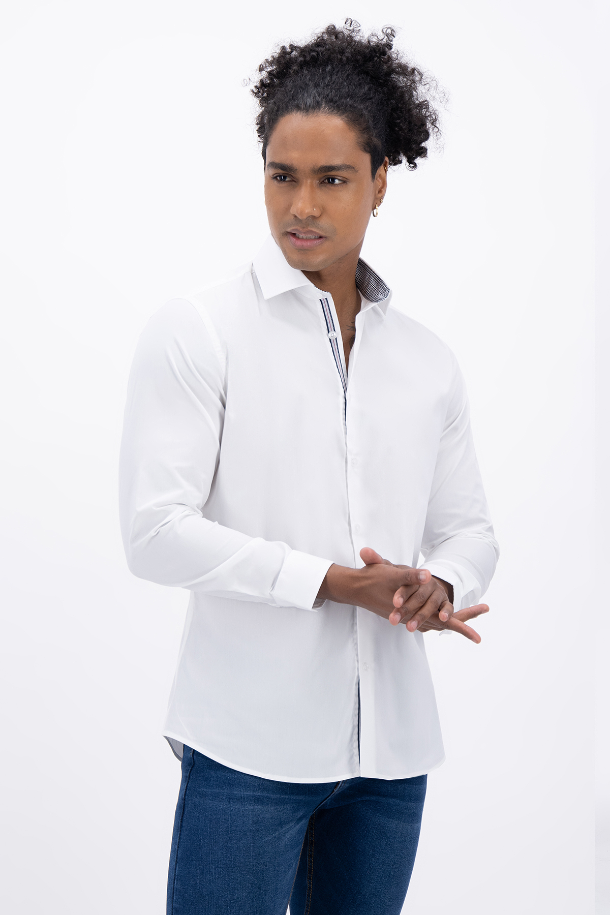 CAMISA VESTIR BLANCA SLIM FIT image number 1