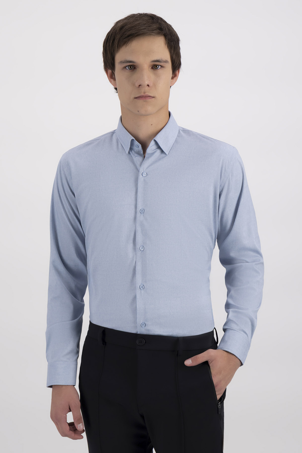 Camisa Formal Milk Touch Slim Fit