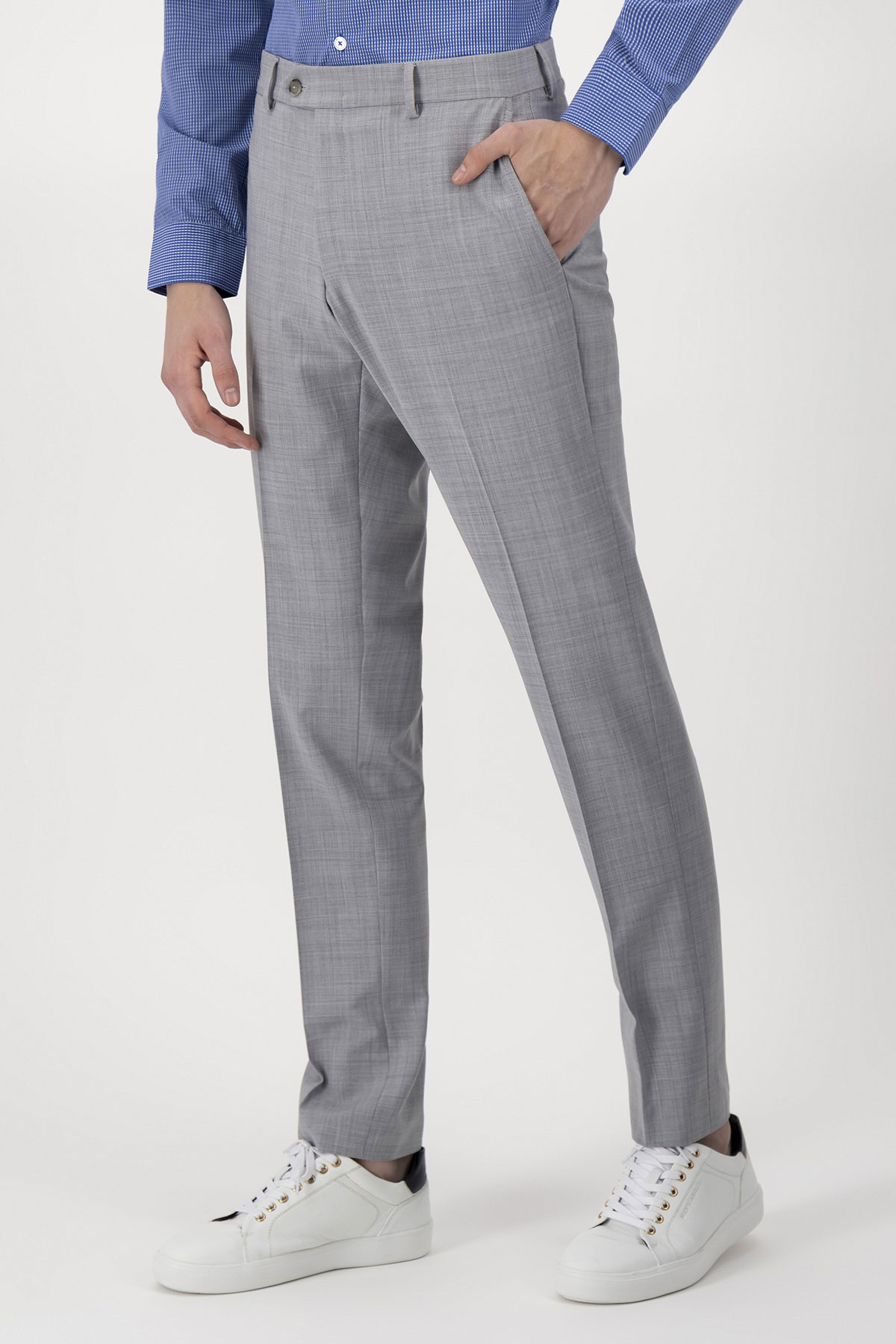 Traje Fresco Di Lana Slim Fit Lamberti image number 3