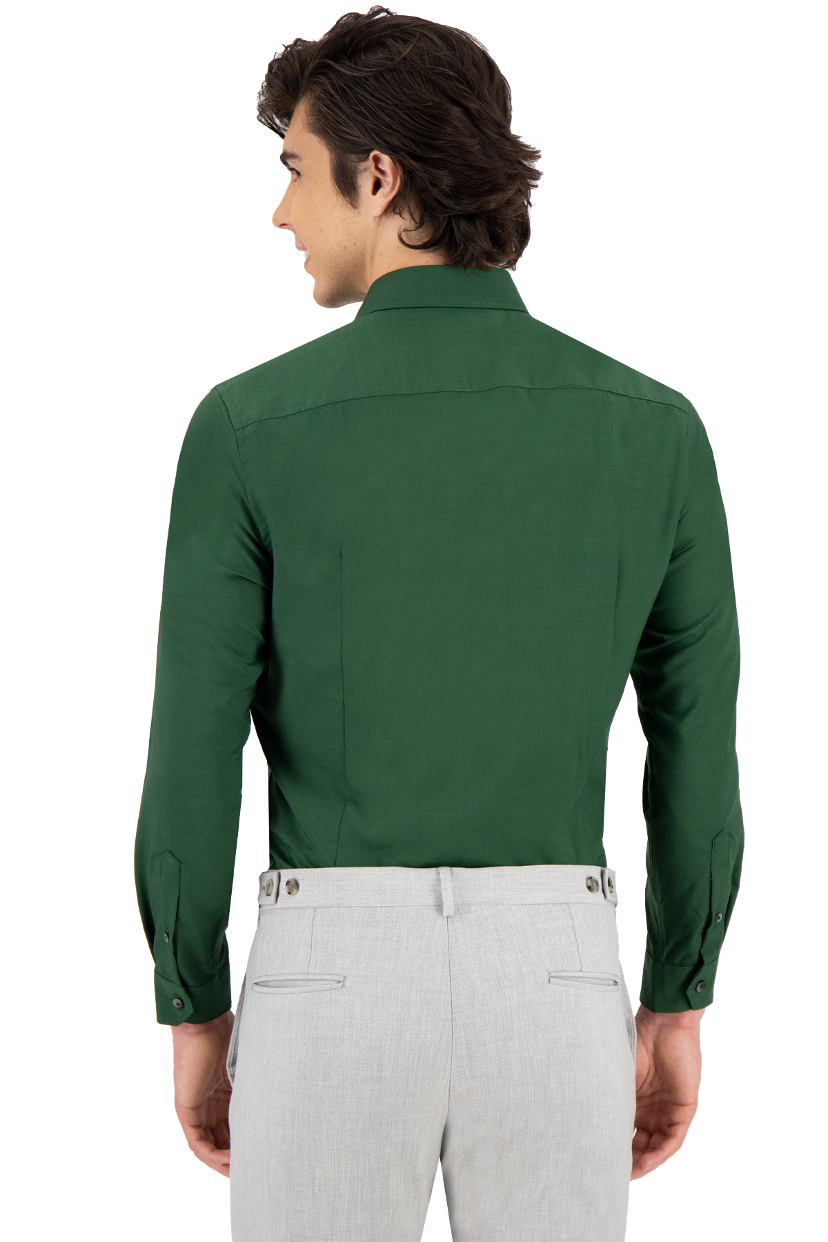 CAMISA LMENTAL COLOR VERDE MILITAR SLIM FIT image number 2