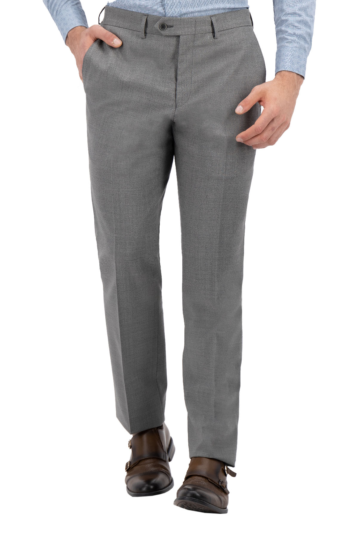 PANTALÓN VESTIR GRIS MODERN FIT LAMBERTI image number 2