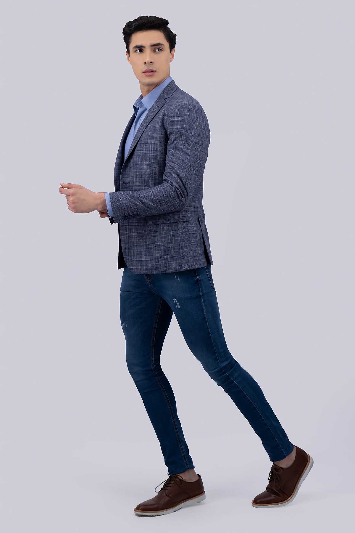 SACO CASUAL AZUL MARINO SKINNY FIT LMENTAL image number 0