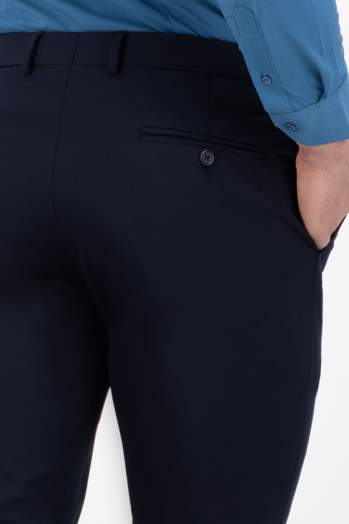 PANTALÓN SEPARATE AZUL MARINO SLIM FIT LMENTAL image number 3