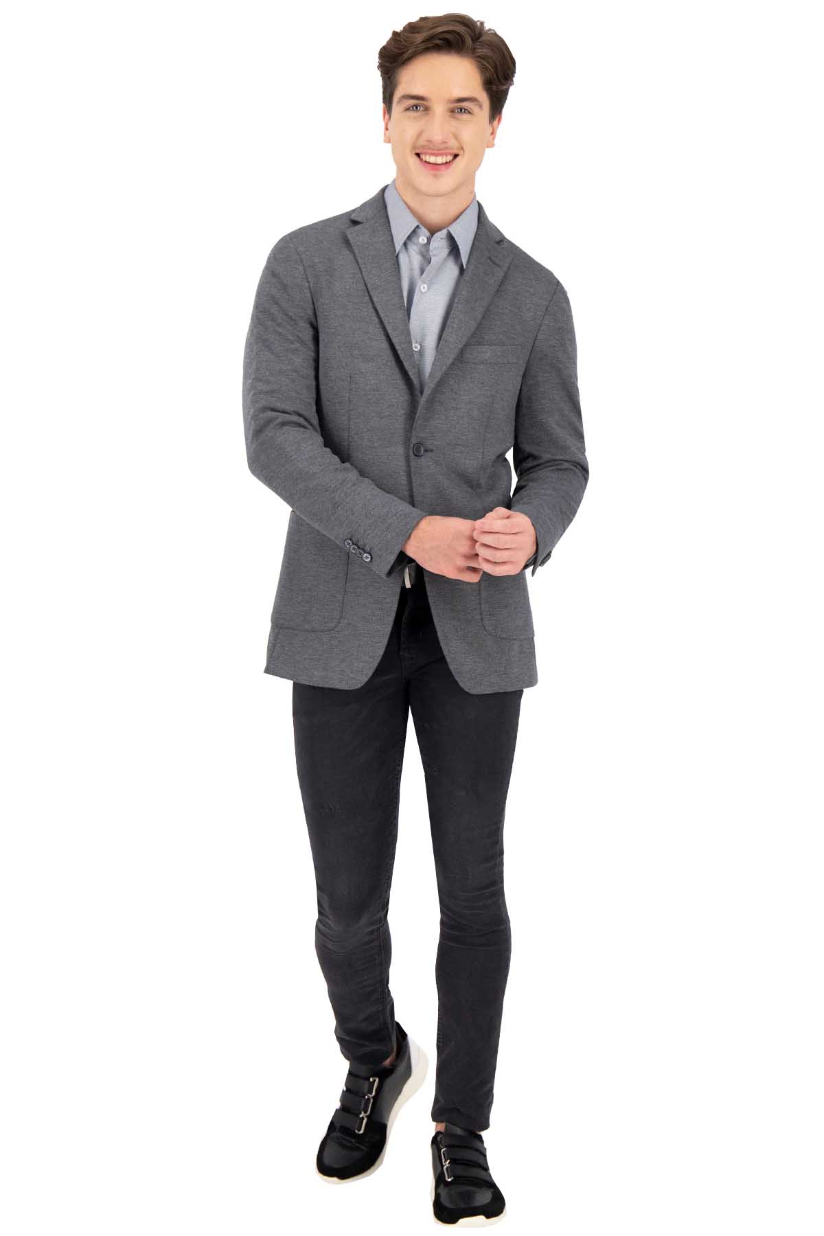 SACO CASUAL GRIS SLIM FIT LMENTAL image number 4