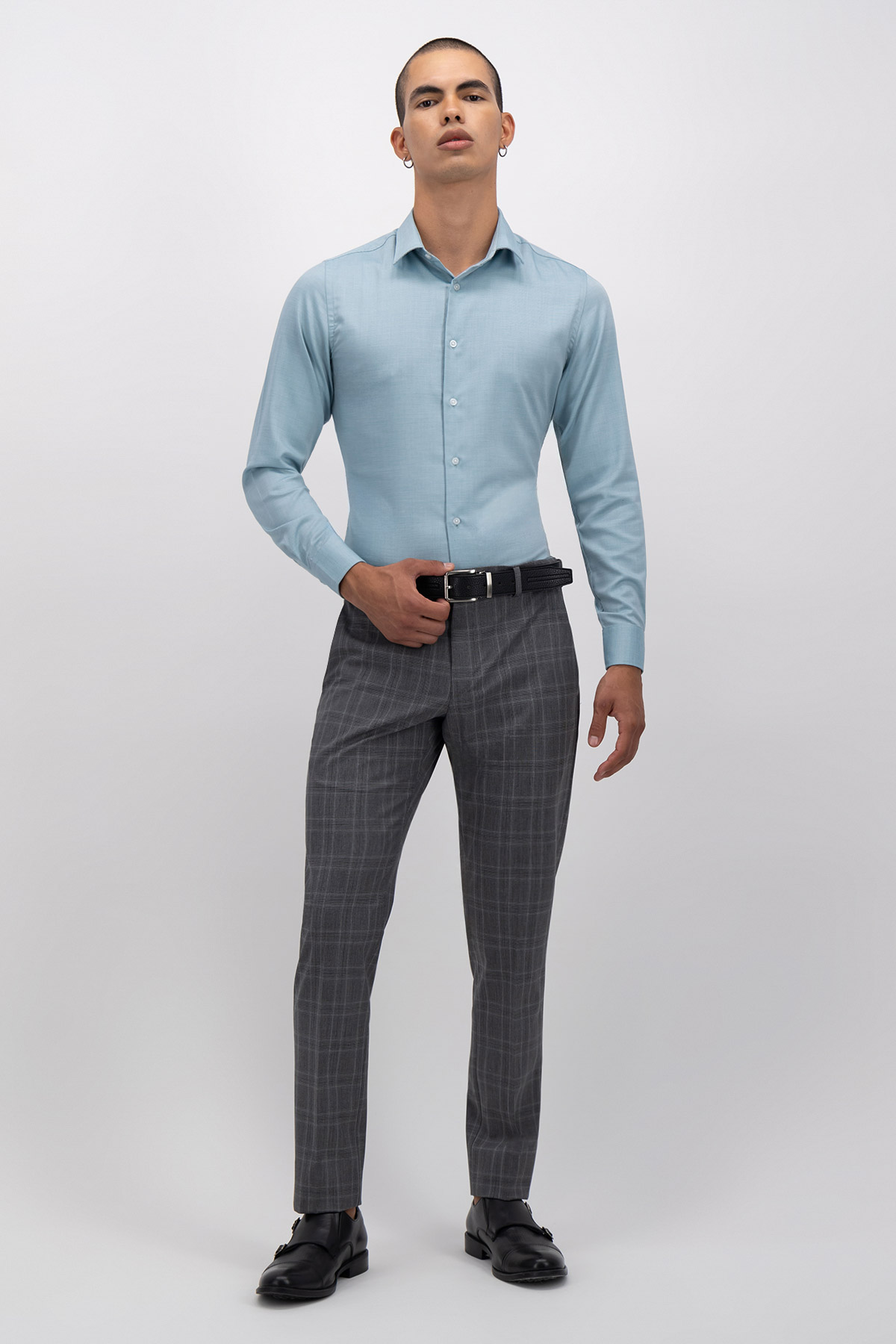 CAMISA VESTIR BAMBOO FIBER SKINNY FIT LMENTAL image number 0