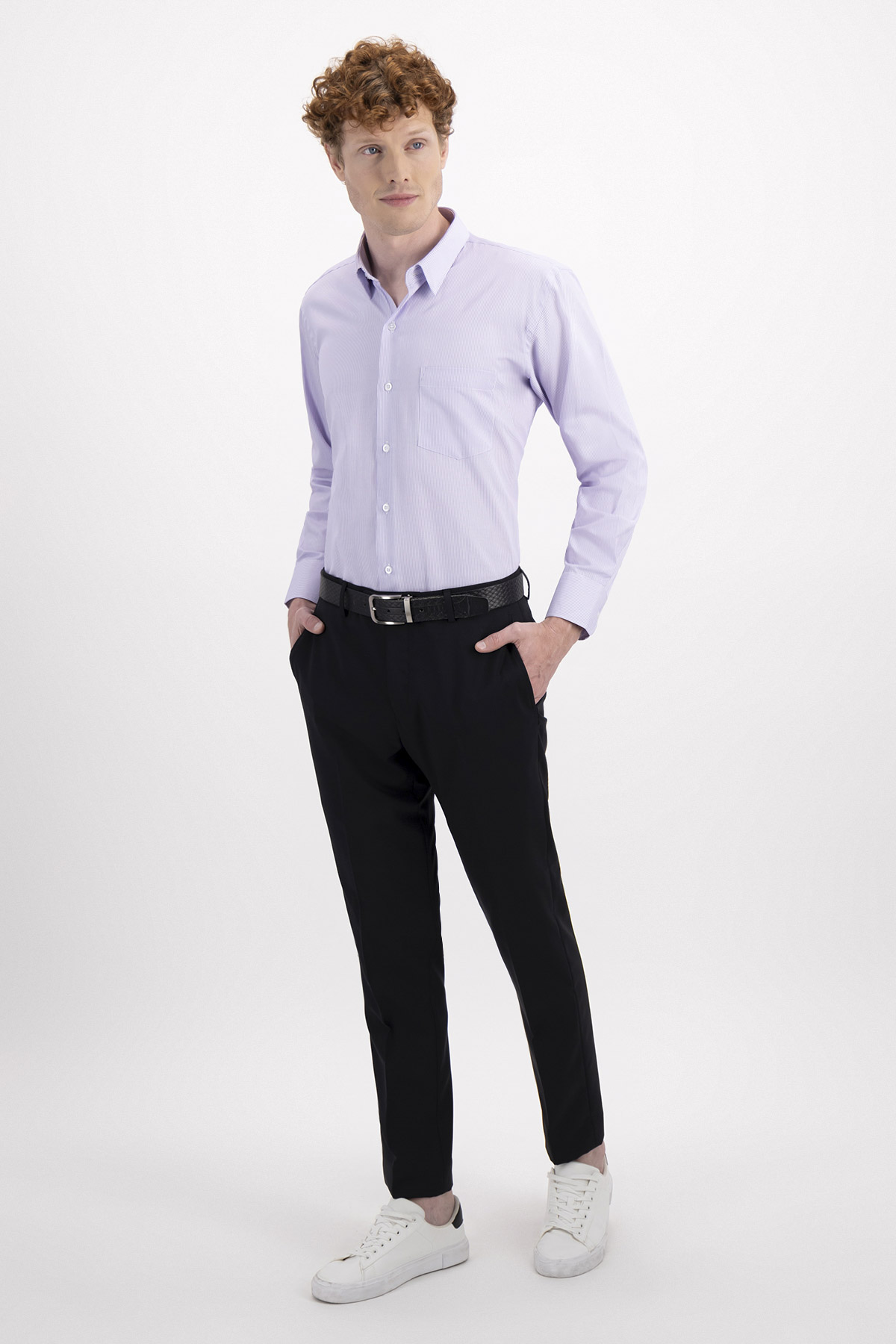 PANTALÓN FORMAL FRESCO DI LANA SLIM FIT LAMBERTI image number 2
