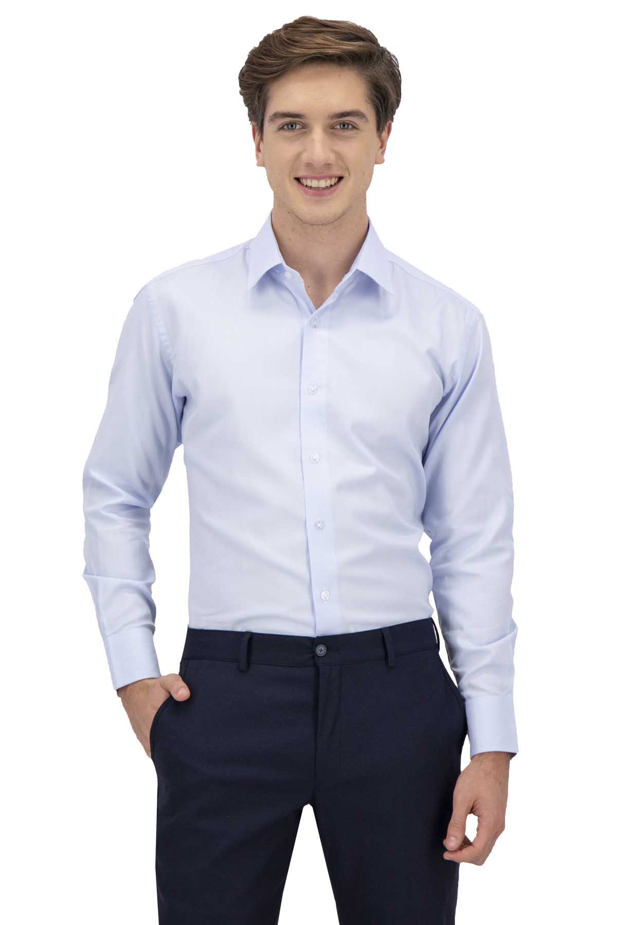 CAMISA VESTIR AZUL CIELO CONTEMPORARY FIT image number 0
