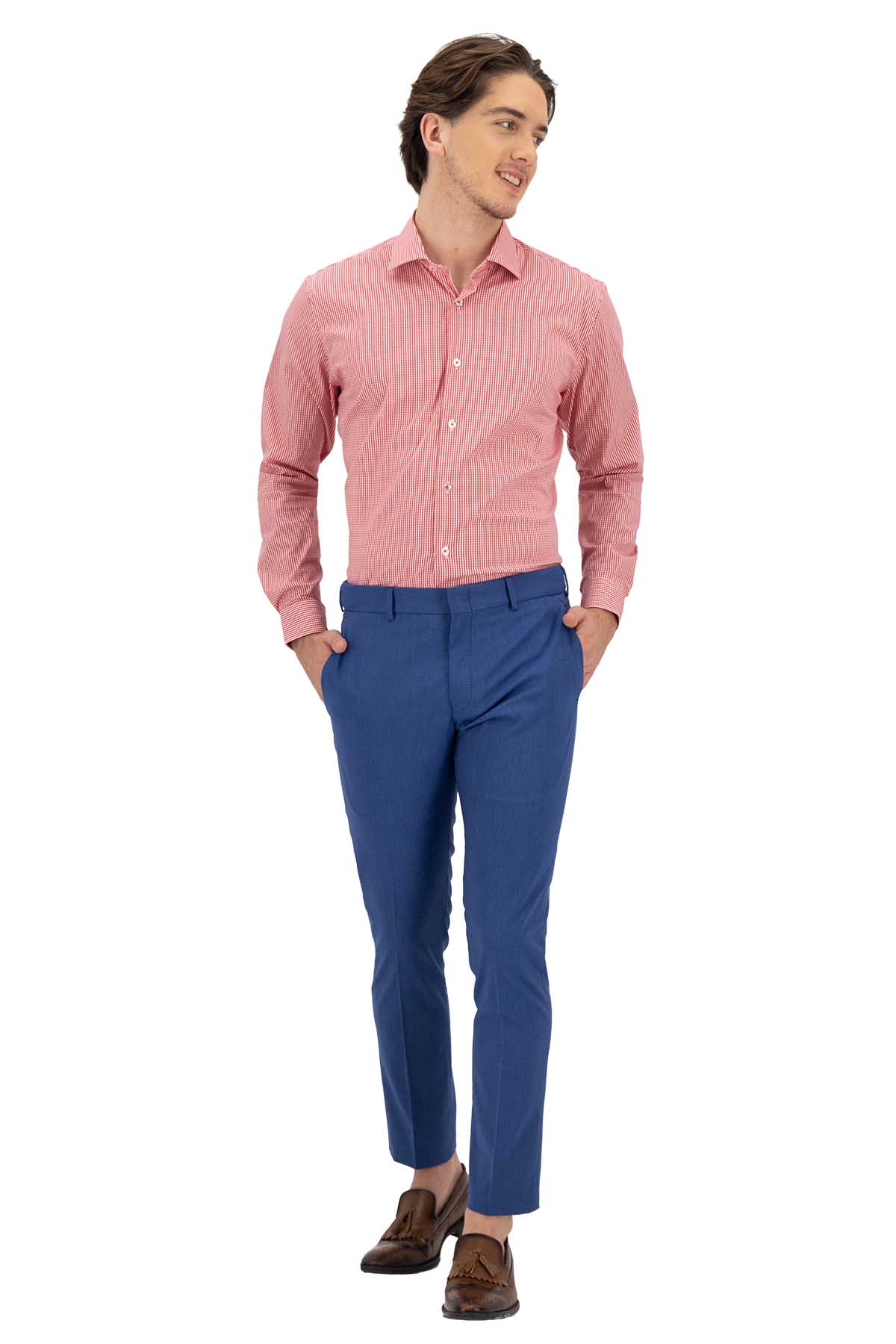 CAMISA CASUAL TECHNO STRECH ROJO SLIM FIT LMENTAL image number 4