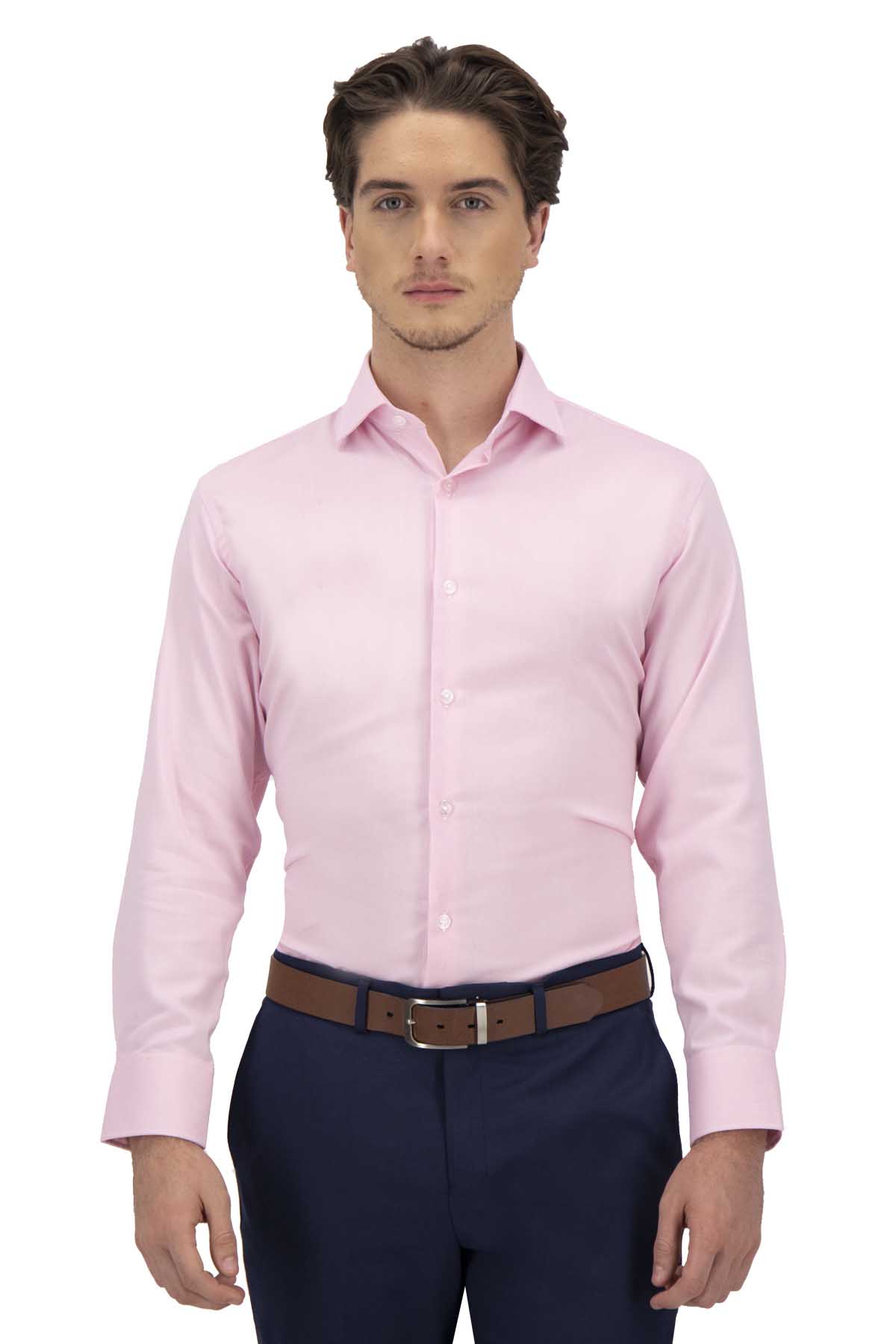 CAMISA VESTIR ROSA PASTEL CONTEMPORARY FIT LAMBERTI image number 0