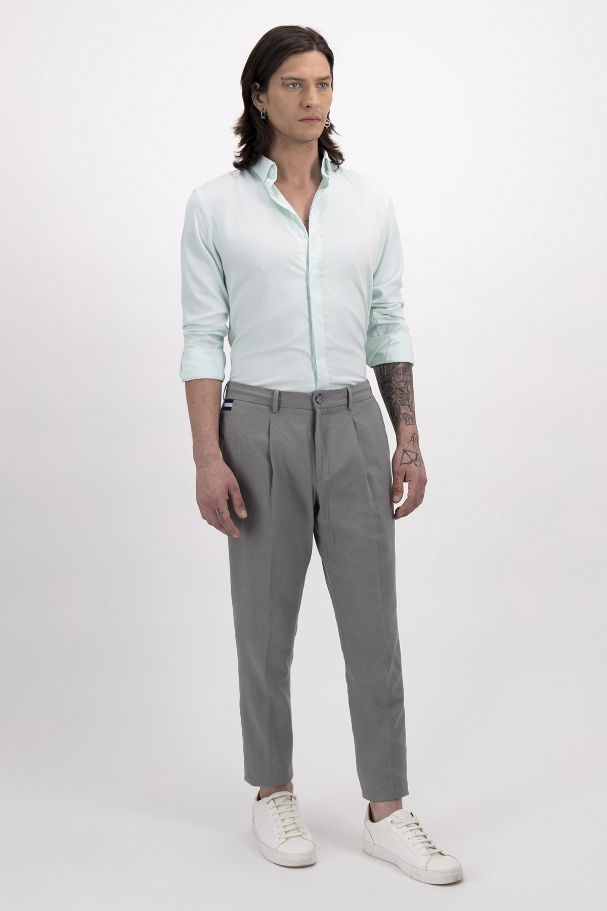 CAMISA FORMAL BAMBOO FIBER SKINNY FIT LMENTAL image number 3
