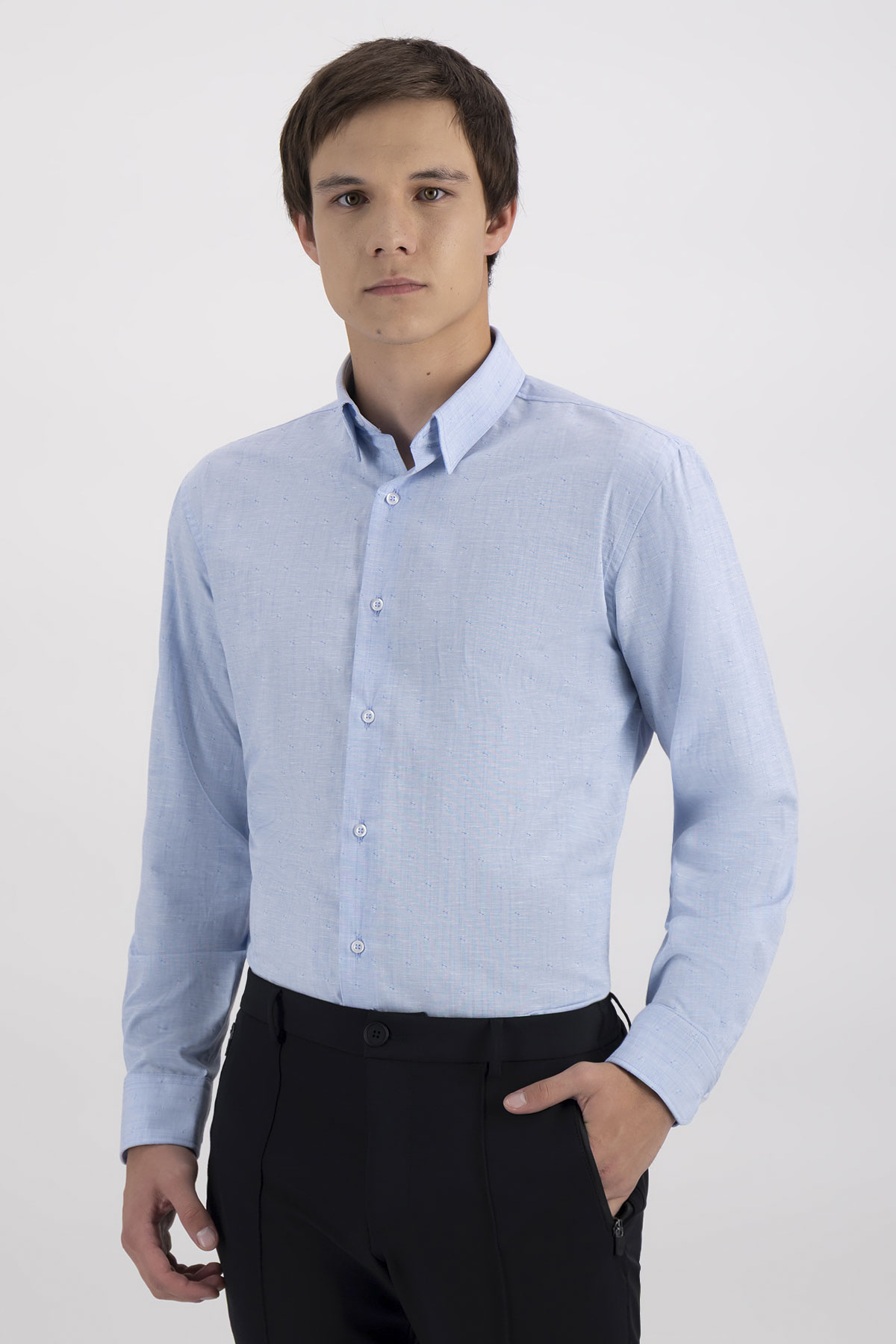 Camisa Formal Linen Slim Fit