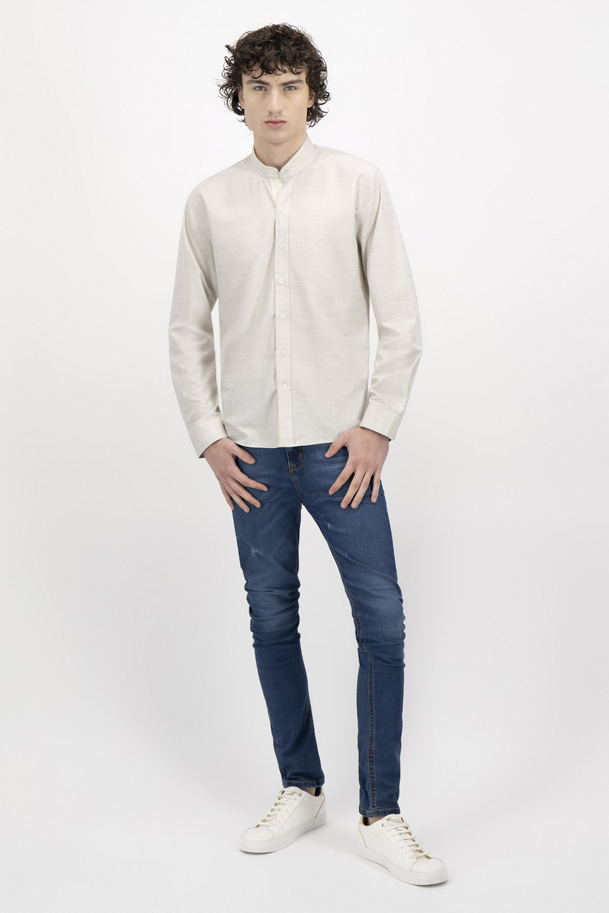 Camisa Casual Bamboo Fiber Slim Fit Lmental image number 3