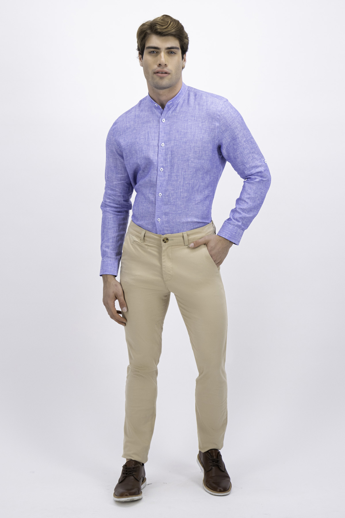 PANTALÓN CASUAL BEIGE SLIM FIT LMENTAL